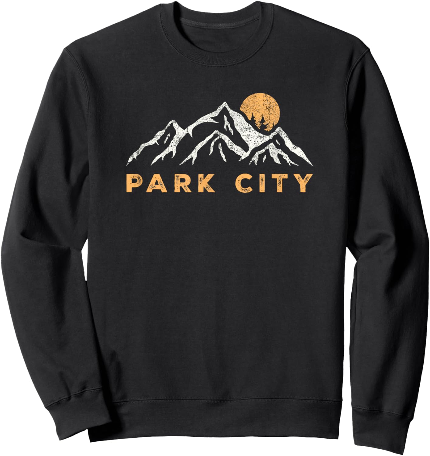Park City Utah Retro Mountain Souvenir Vintage Sweatshirt - Sweatshirt | Black