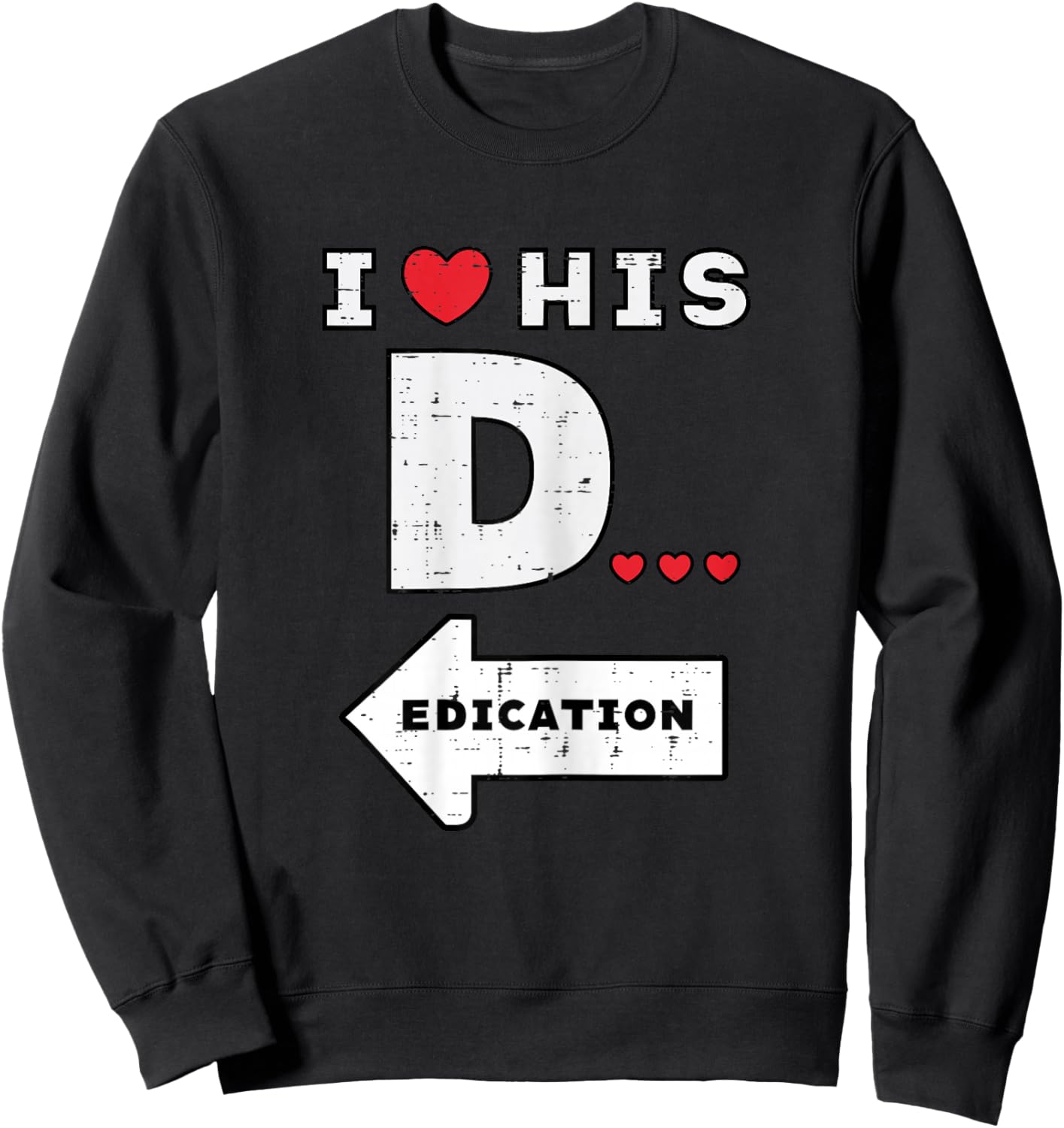 Valentines Day I Love His Dedication Matching Couple Women Sweatshirt - Sweatshirt | Black