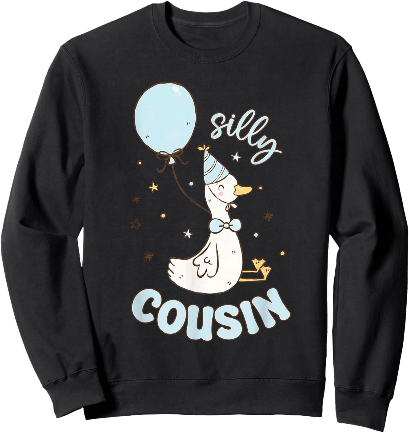 Silly Cousin Silly Goose 1st Birthday Boy Family Matching Sweatshirt - Sweatshirt | Black