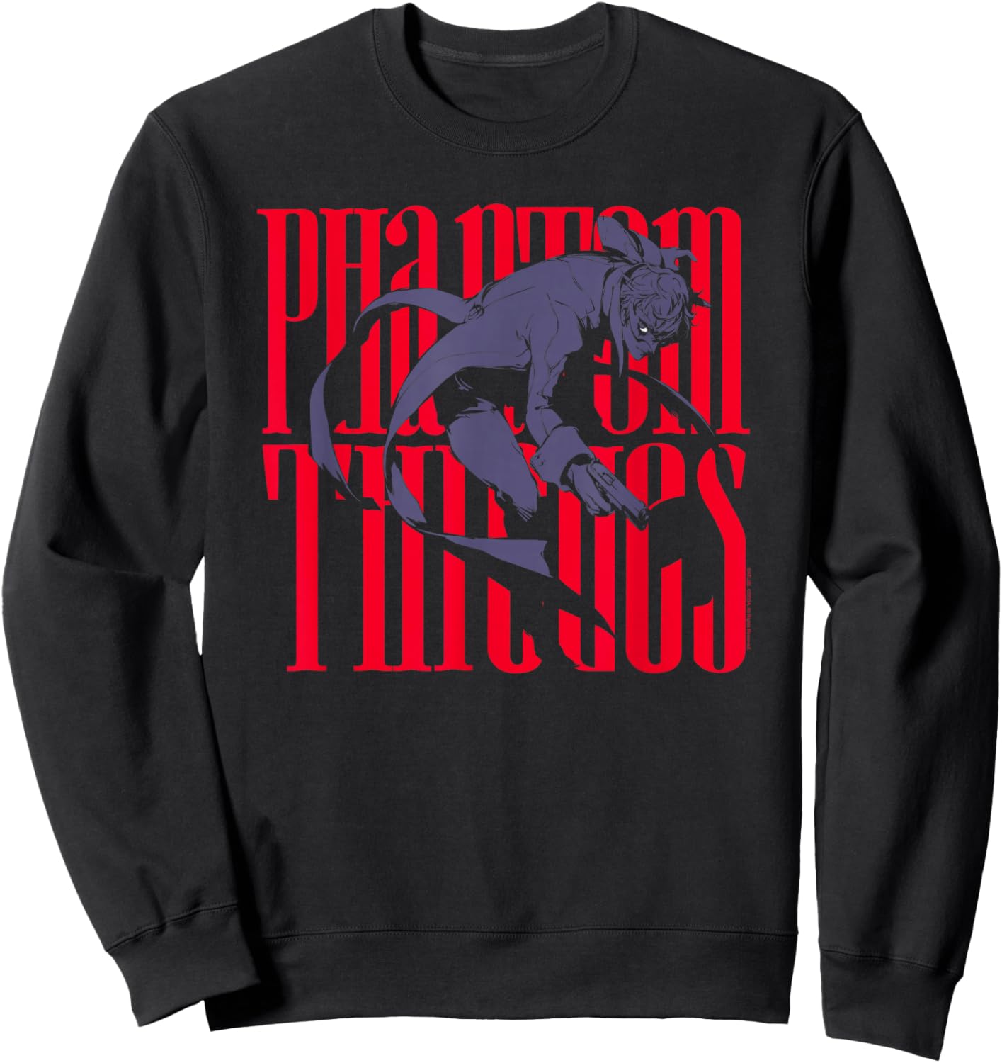 Persona 5 Joker Silhouette Phantom Thieves Logo RPG Game Sweatshirt - Sweatshirt | Black