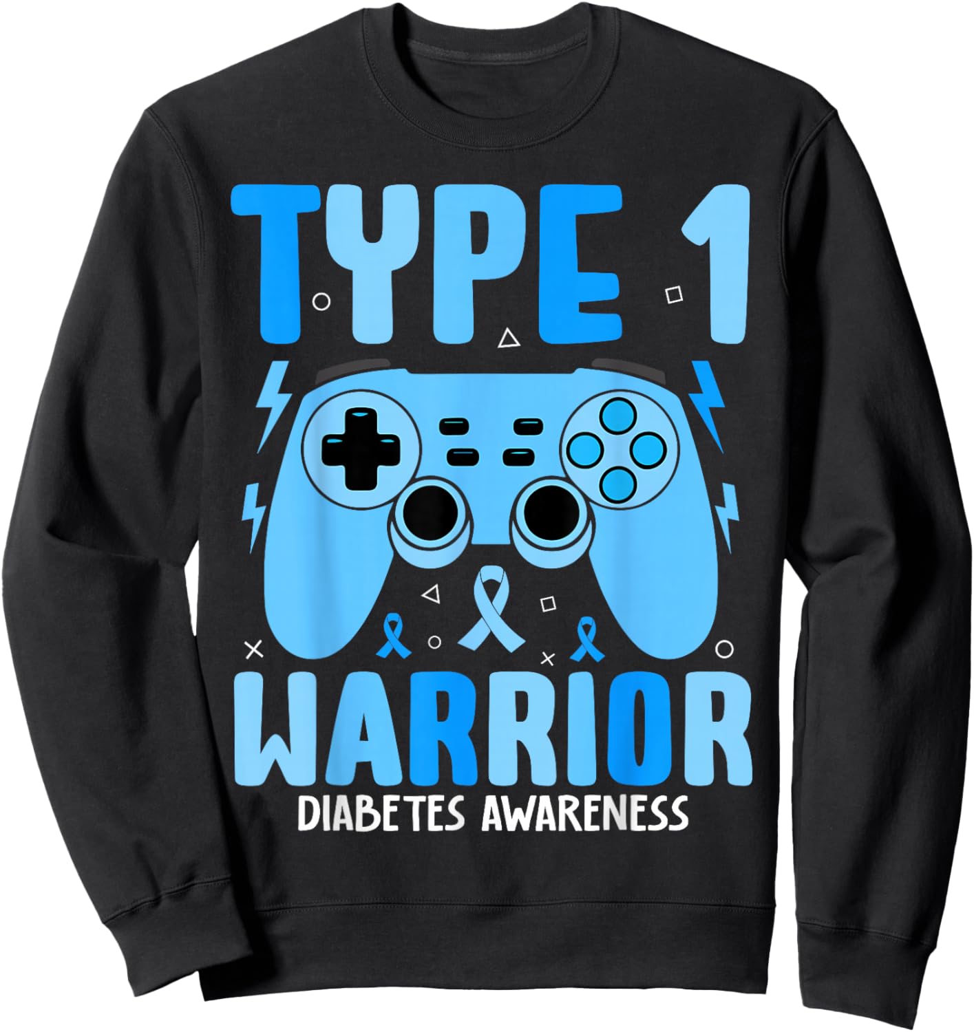 Diabetes Awareness Toddler T1D Type 1 Diabetes Warrior Boys Sweatshirt - Sweatshirt | Black