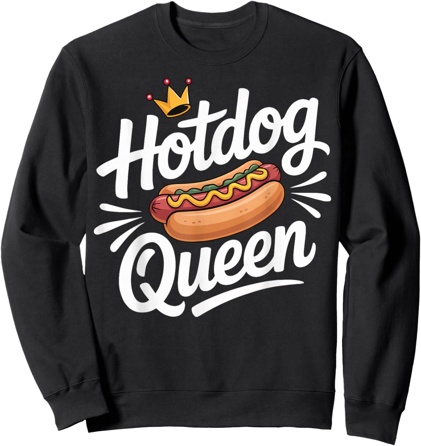 Hotdog Queen Sweatshirt - Sweatshirt | Black
