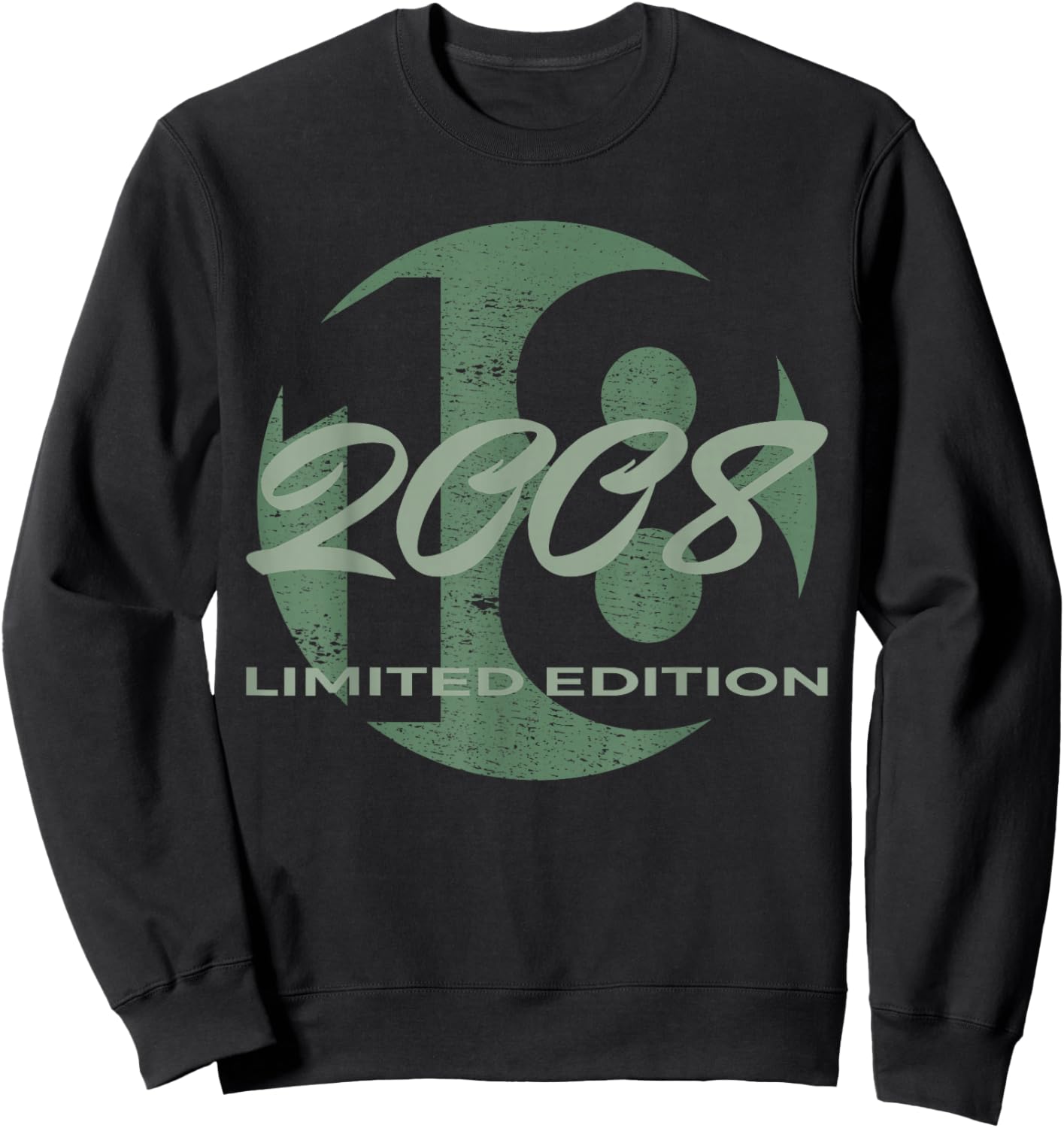 18th Birthday Girl boy 18 Years 2008 Funny Gift Sweatshirt - Sweatshirt | Black