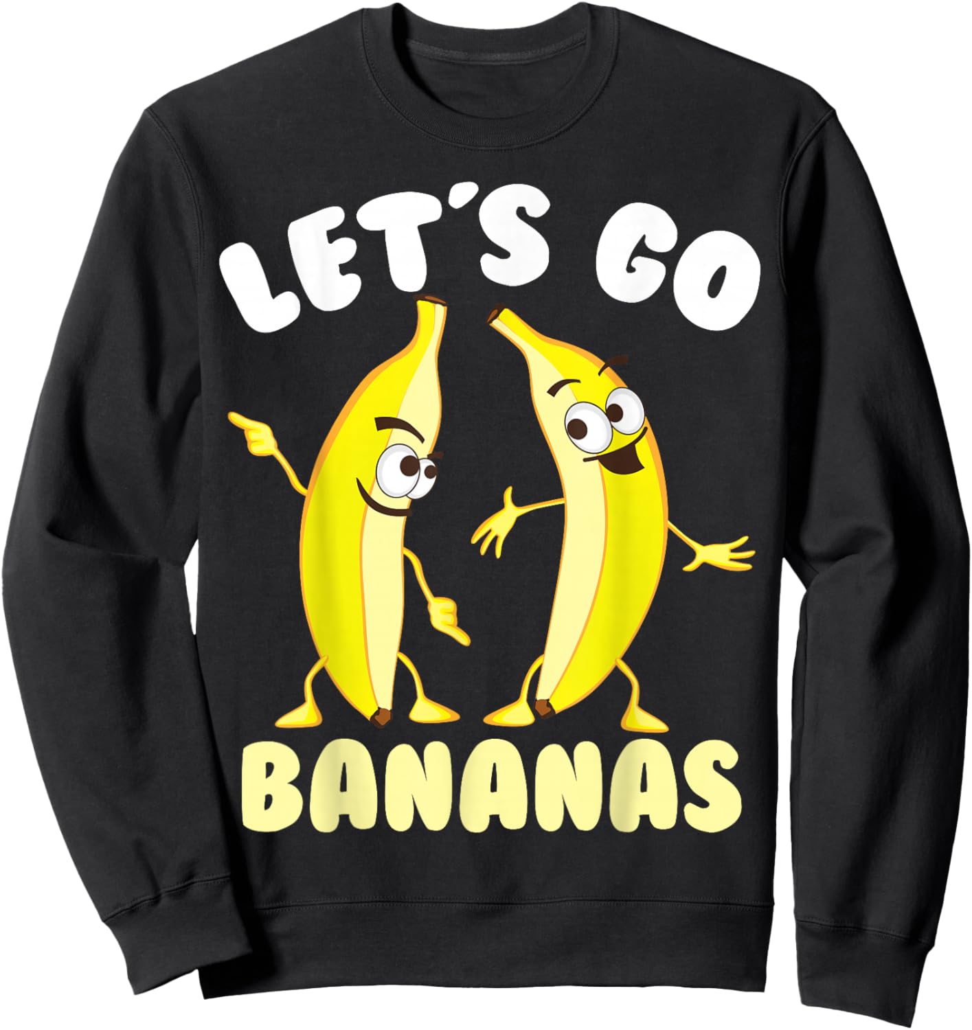 Funny Banana Art Women Kids Banana Themed Gag Banana Sweatshirt - Sweatshirt | Black