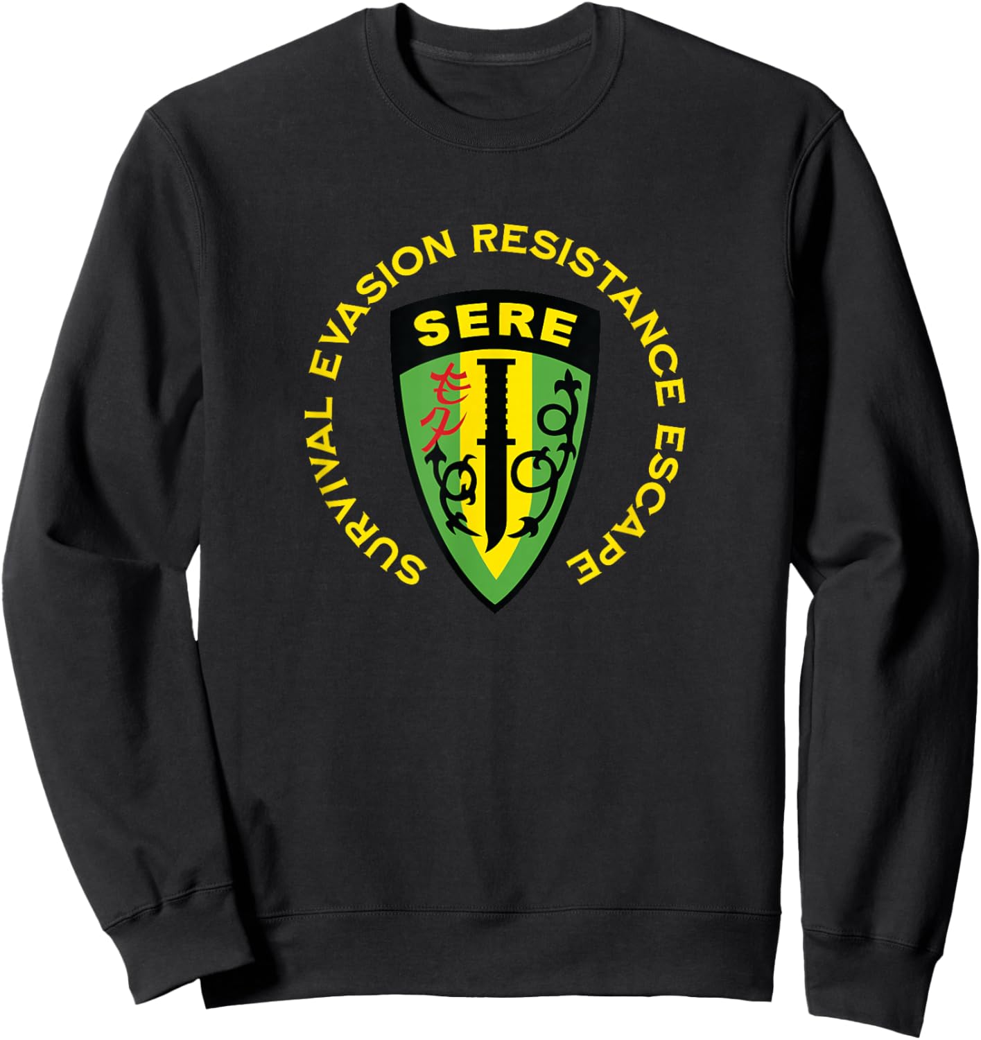 SERE Survival Evasion Resistance Escape Sweatshirt - Sweatshirt | Black
