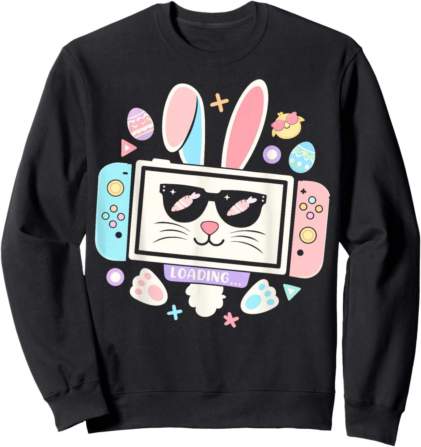 Easter Video Game Bunny Eggs for Gamer Boys Men Teen Kids Sweatshirt - Sweatshirt | Black