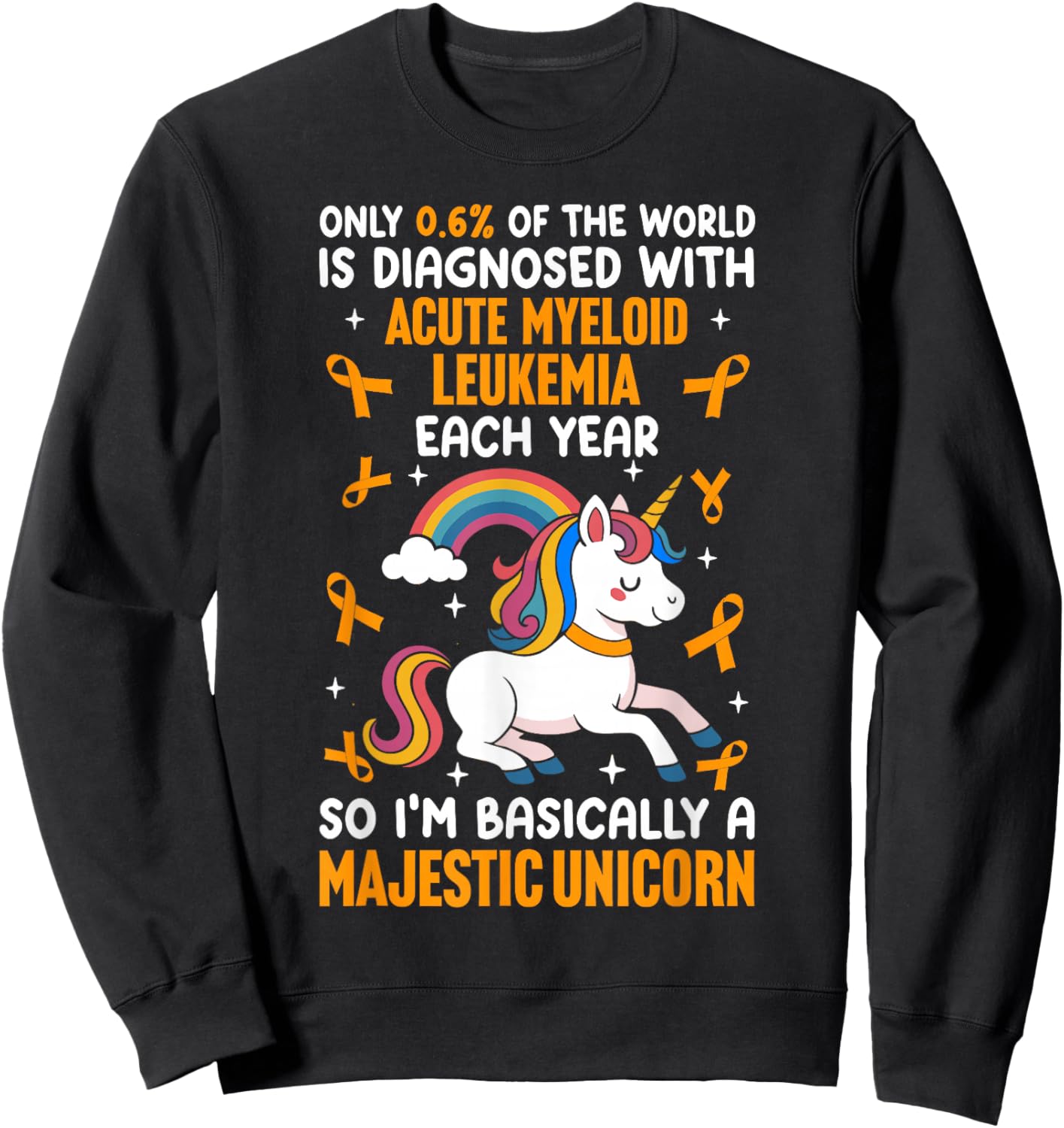 Acute myeloid Leukemia Warrior Sweatshirt - Sweatshirt | Black