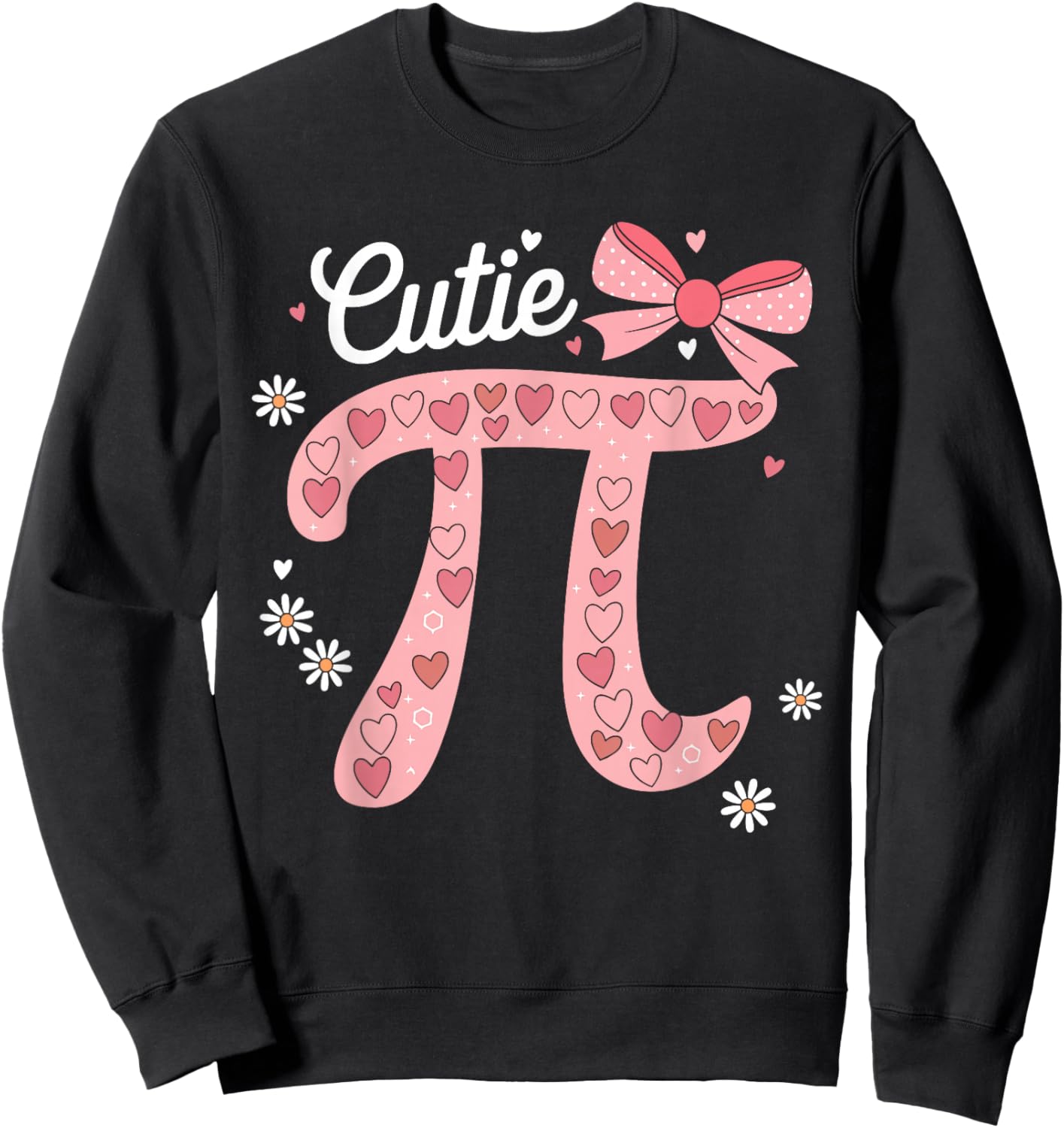 Cutie Pi Day Coquette Women Kids Girls Math Teacher Student Sweatshirt - Sweatshirt | Black