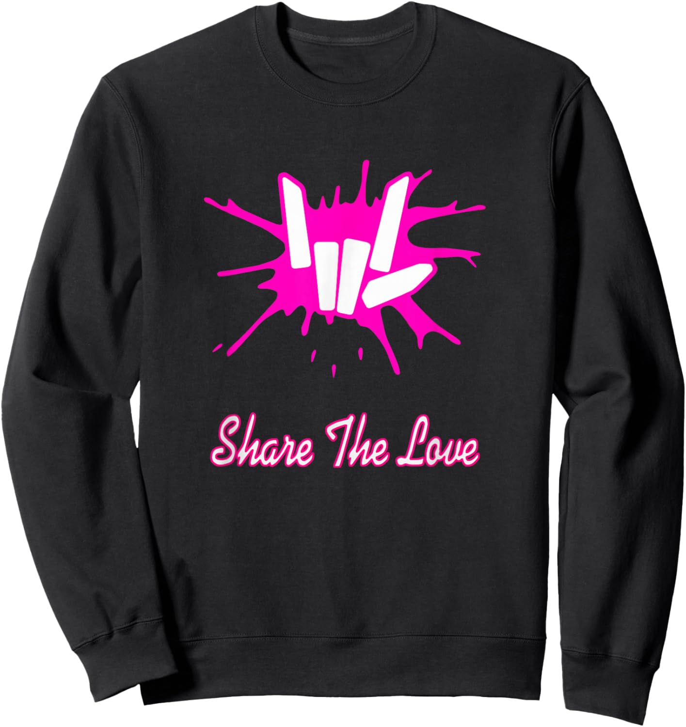 Sharer Share The Love Birthday Gifts for Kids and Youth Sweatshirt - Sweatshirt | Black