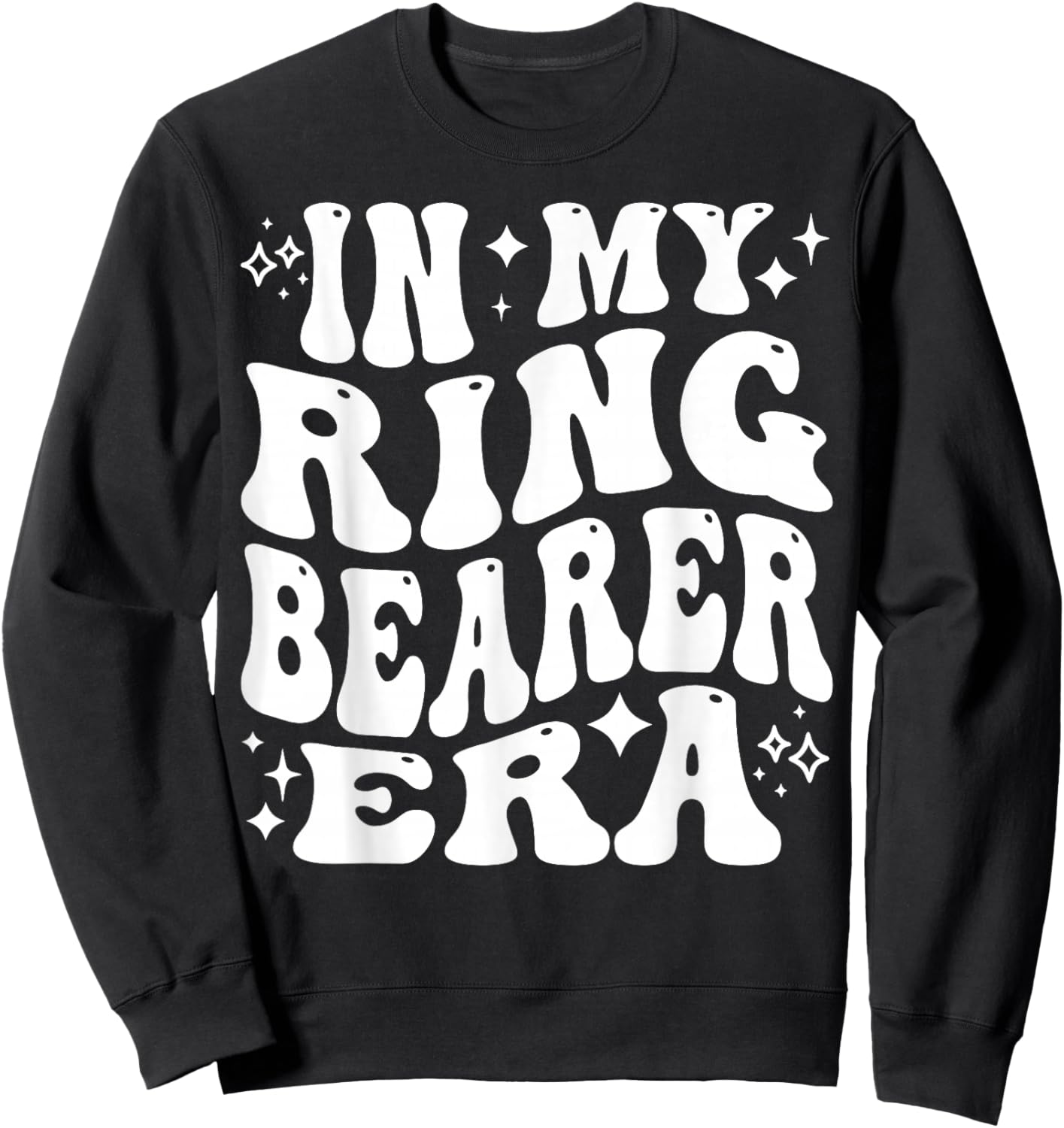 in My Ring Bearer Era, Funny Ring Security Wedding Sweatshirt - Sweatshirt | Black