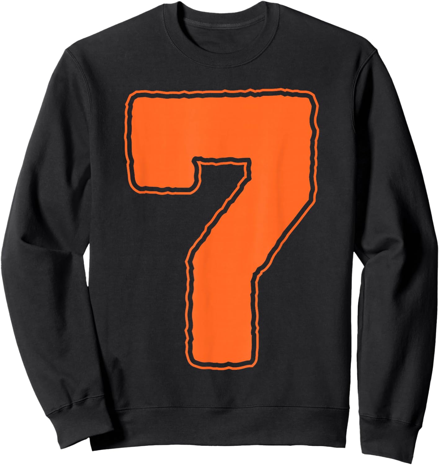 Number 7 7th Birthday Boy Seven Halloween Happy Birthday Sweatshirt - Sweatshirt | Black