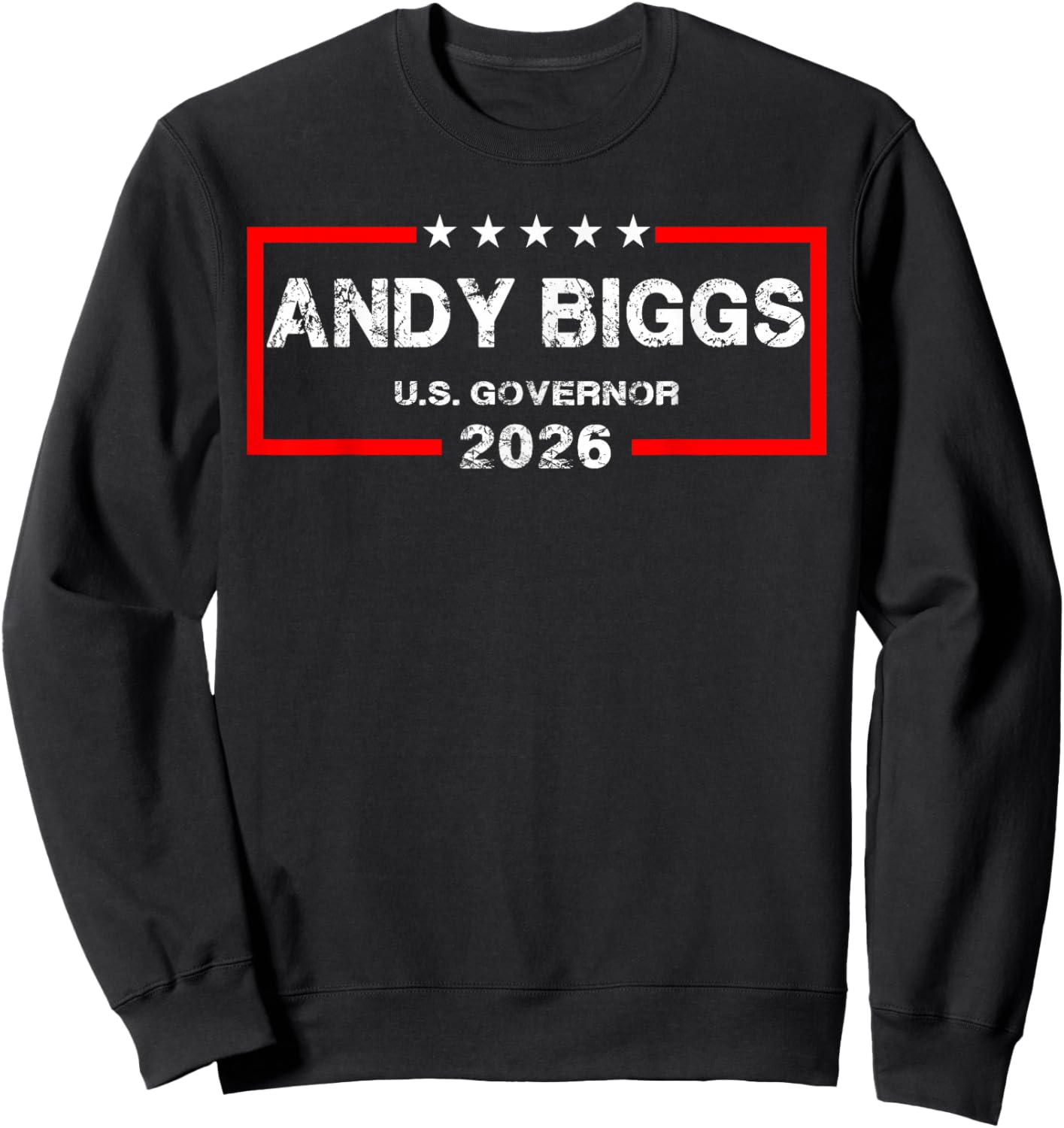 Andy Biggs for Governor of Arizona 2026 Retro US Flag Sweatshirt - Sweatshirt | Black