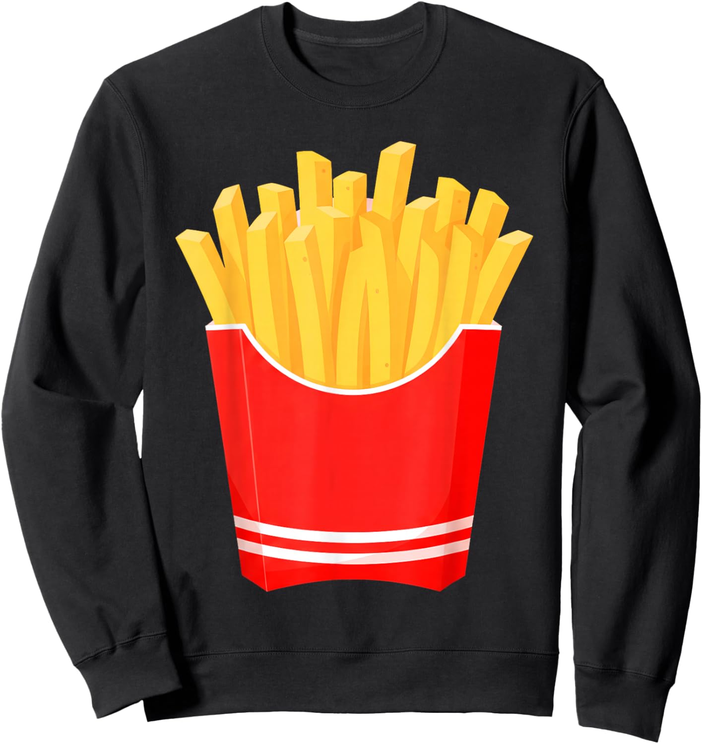 Funny French Fries Fast Food French Fry Halloween Costume Sweatshirt - Sweatshirt | Black