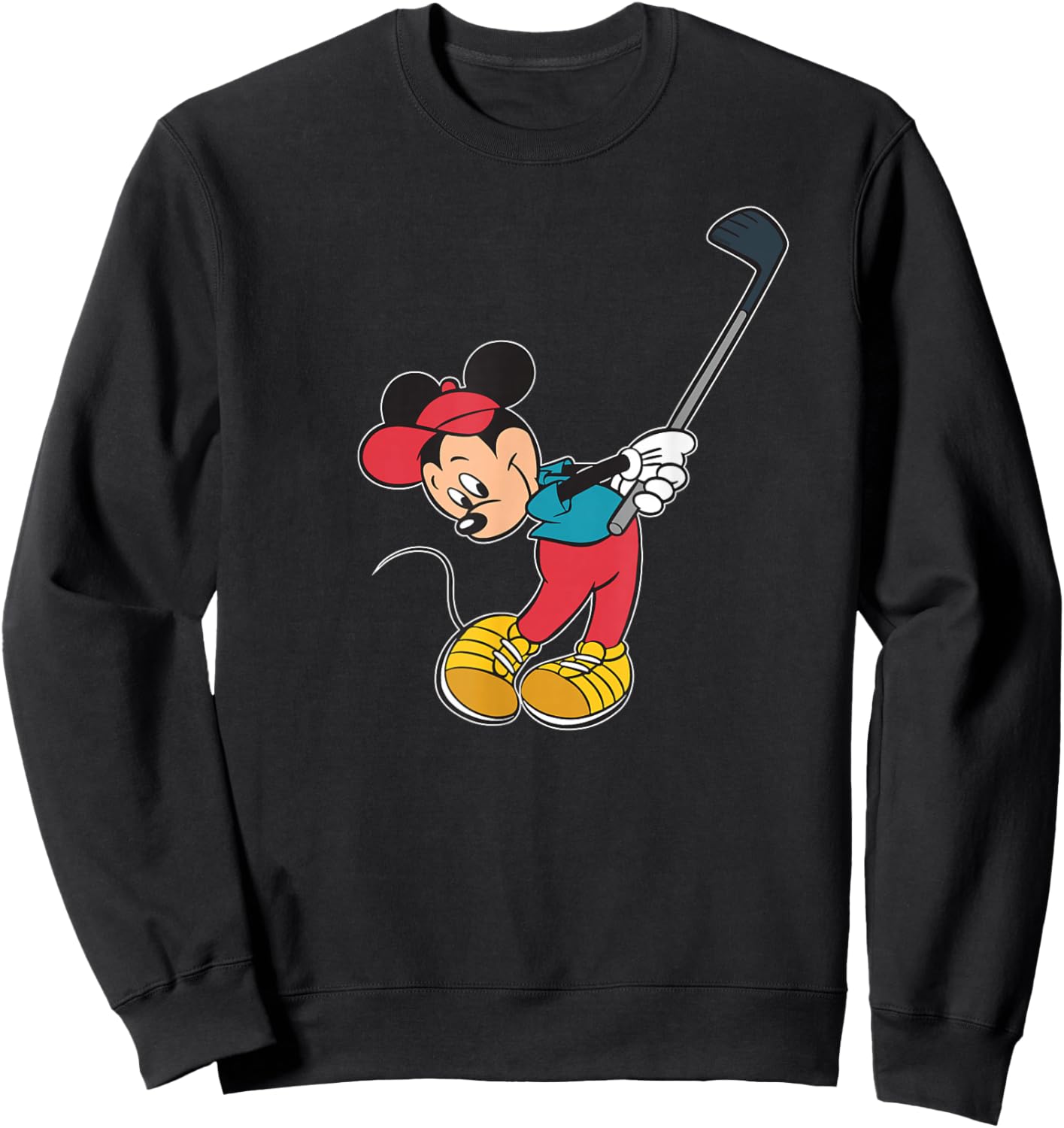 Disney Sports Golf Mickey Mouse Golfing Sweatshirt - Sweatshirt | Black