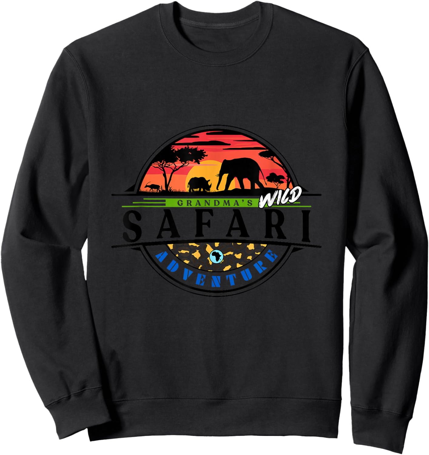 Grandma's Wild Safari Adventure Sweatshirt - Sweatshirt | Black