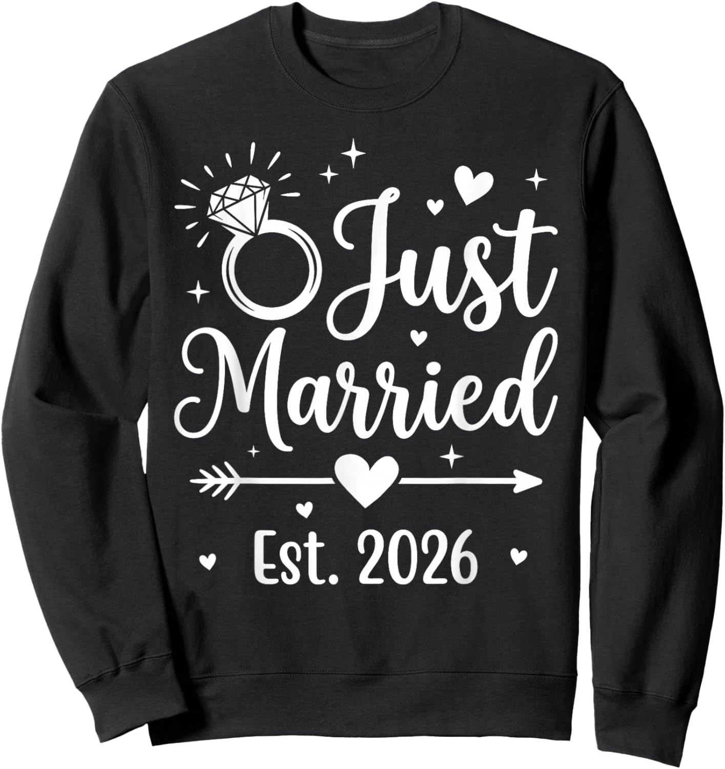 Just Married 2026 Sweatshirt - Sweatshirt | Black