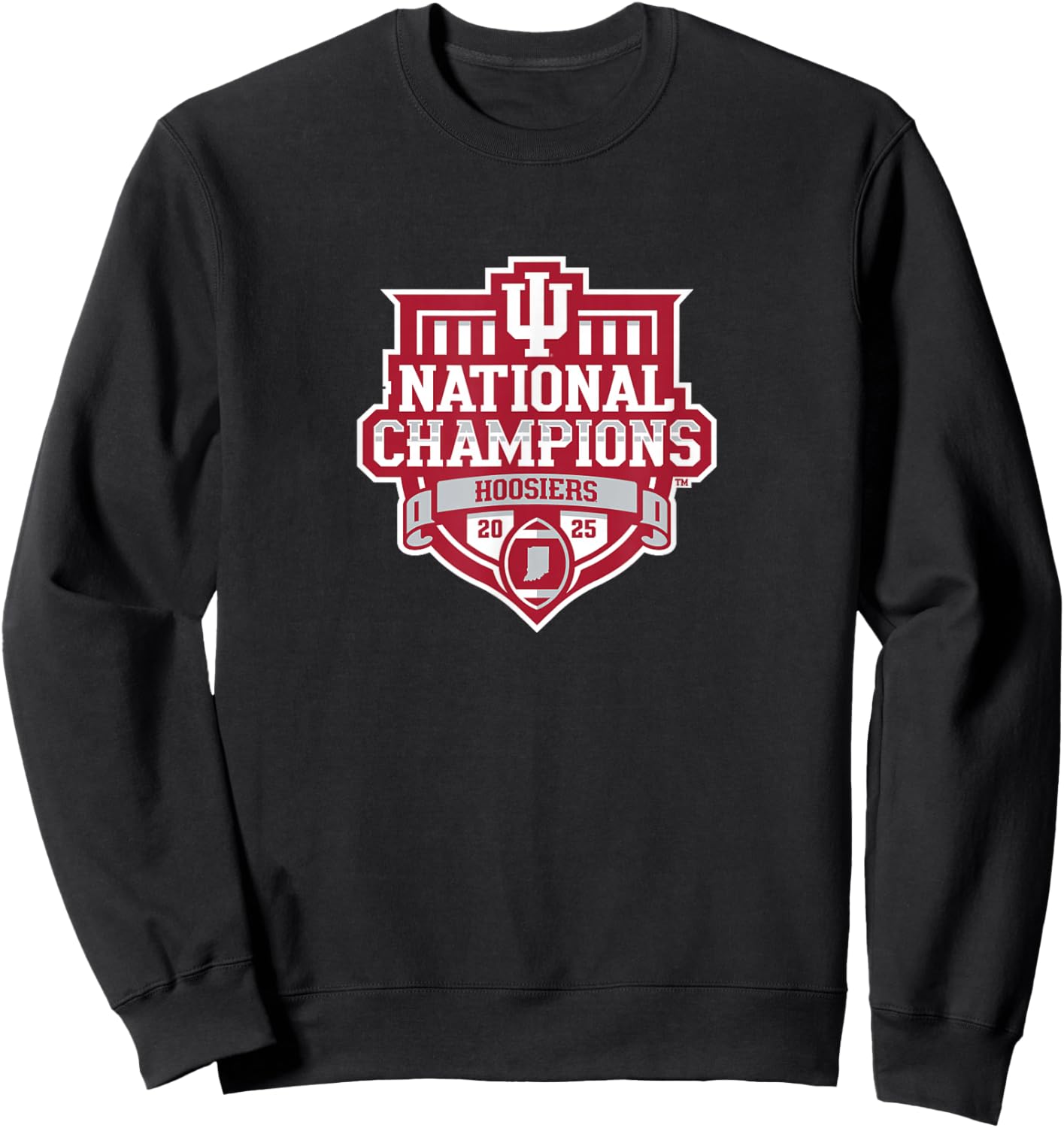 Indiana Hoosiers 2025-26 CFP National Champions (Black) Sweatshirt - Sweatshirt | Black