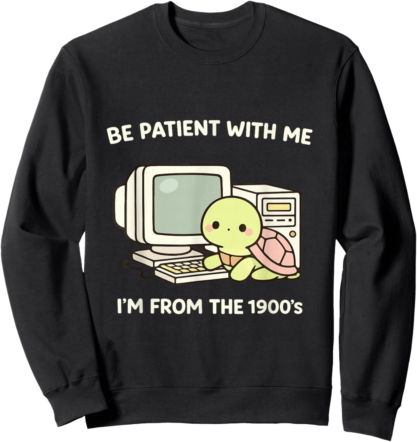 Funny Turtle Lover 80s 90s Meme Kawaii Funny Girls Women Sweatshirt - Sweatshirt | Black