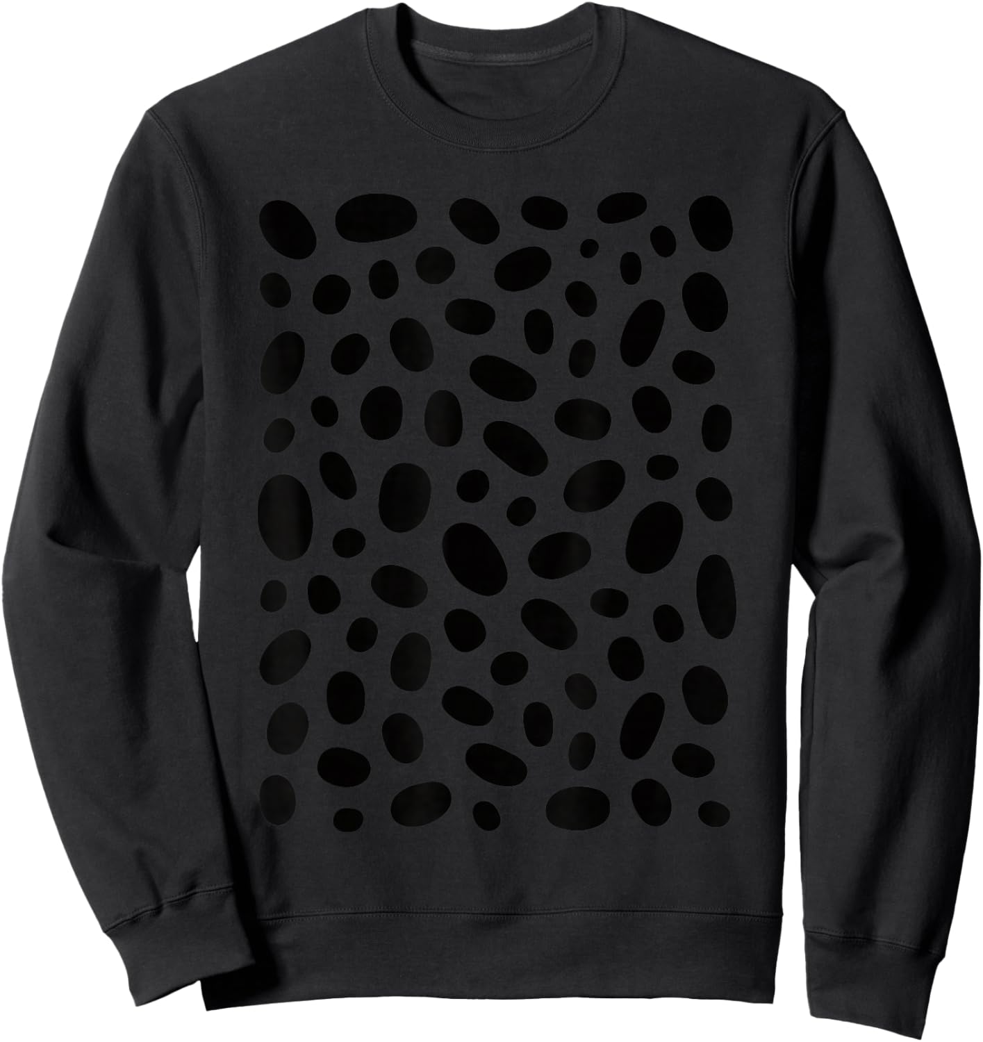 Dog Halloween Dalmatian Spots Pattern Kids Costume Print Sweatshirt - Sweatshirt | Black