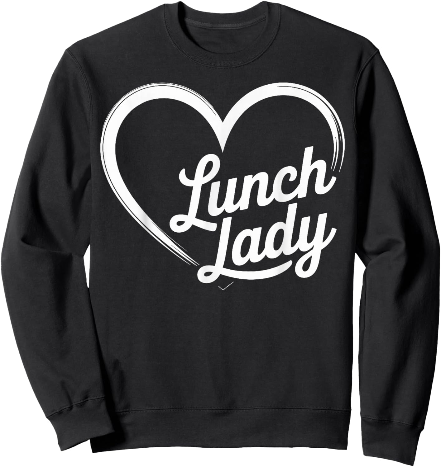 Lunch Lady Heart Sweatshirt - Sweatshirt | Black