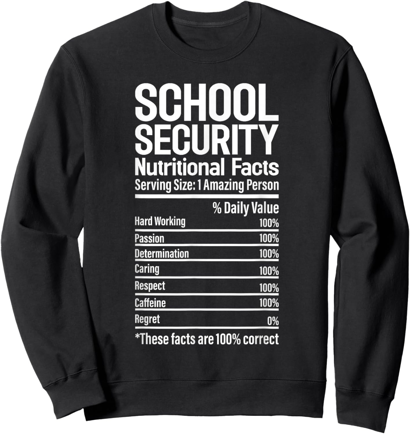 Funny School Security Officer Security Guard Sweatshirt - Sweatshirt | Black