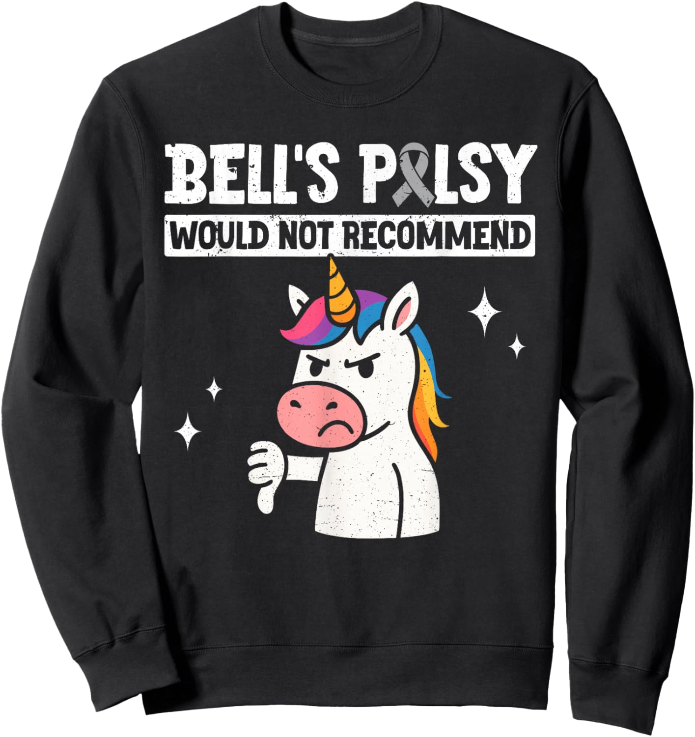 Bells Palsy Warrior Sweatshirt - Sweatshirt | Black
