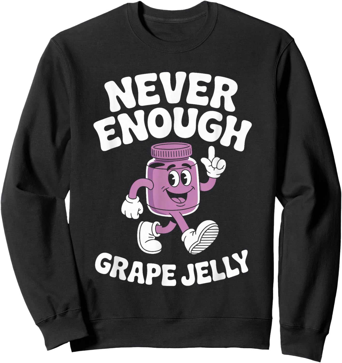 Funny Grape Jelly Retro Sweatshirt - Sweatshirt | Black