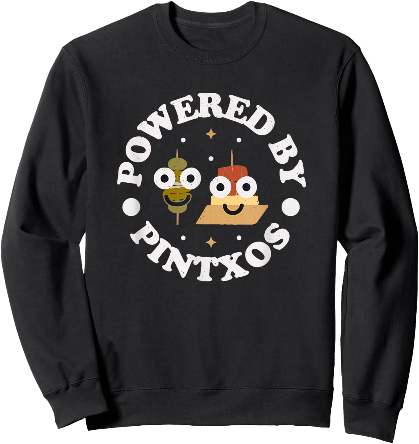 Powered by Pintxos - Spanish Basque Pintxos Sweatshirt - Sweatshirt | Black