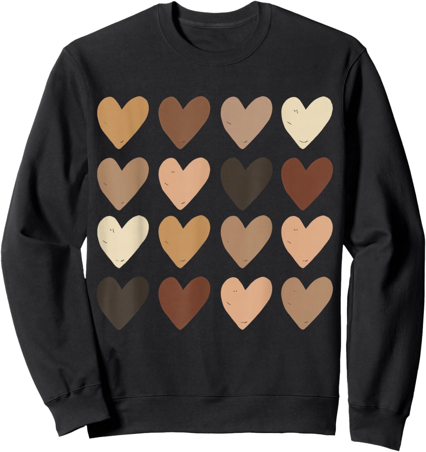 Black History Hearts African American Girls Kids Youth Women Sweatshirt - Sweatshirt | Black