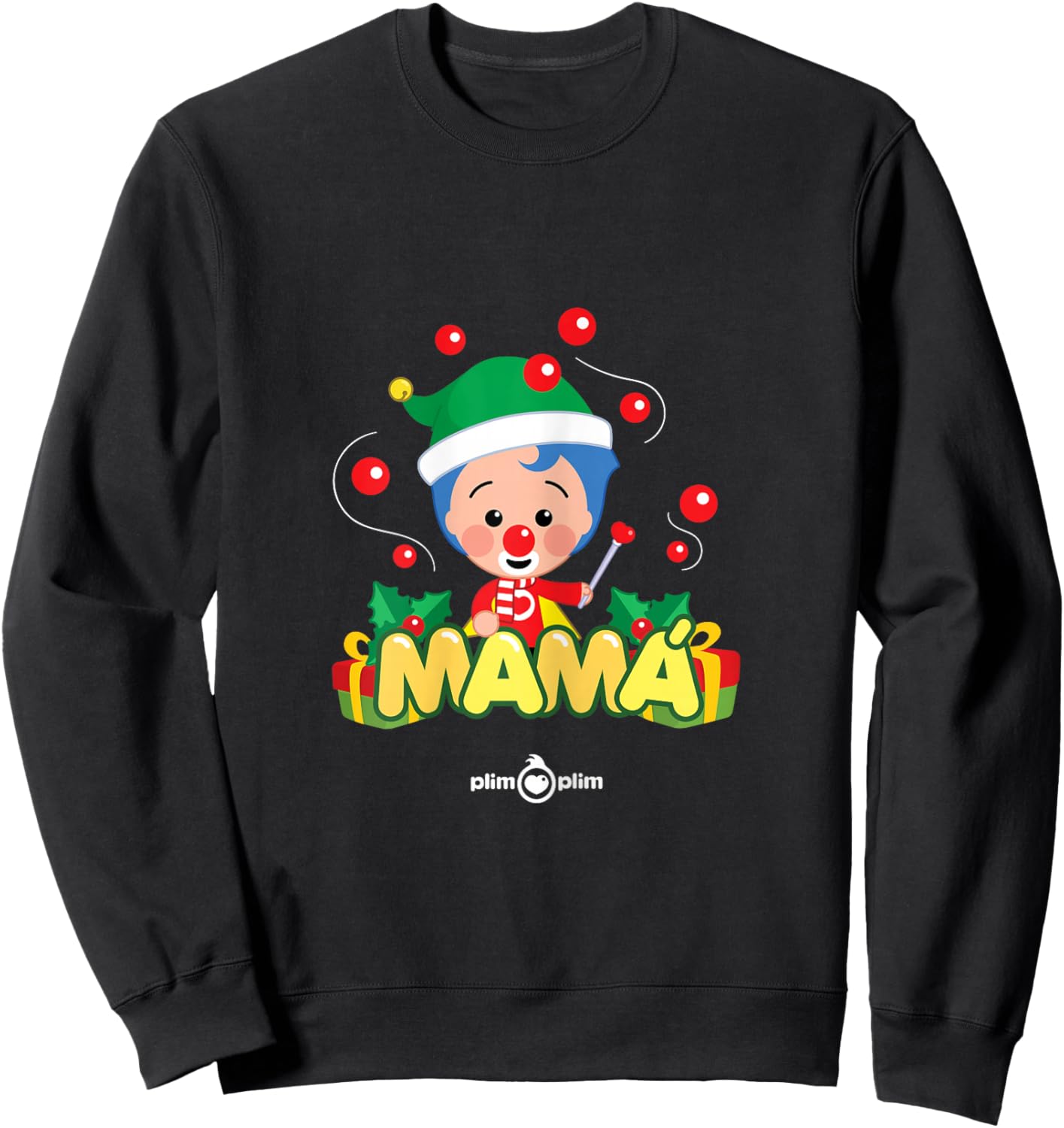 Plim Plim Christmas Family - Mom Dad Baby Matching Sweatshirt - Sweatshirt | Black