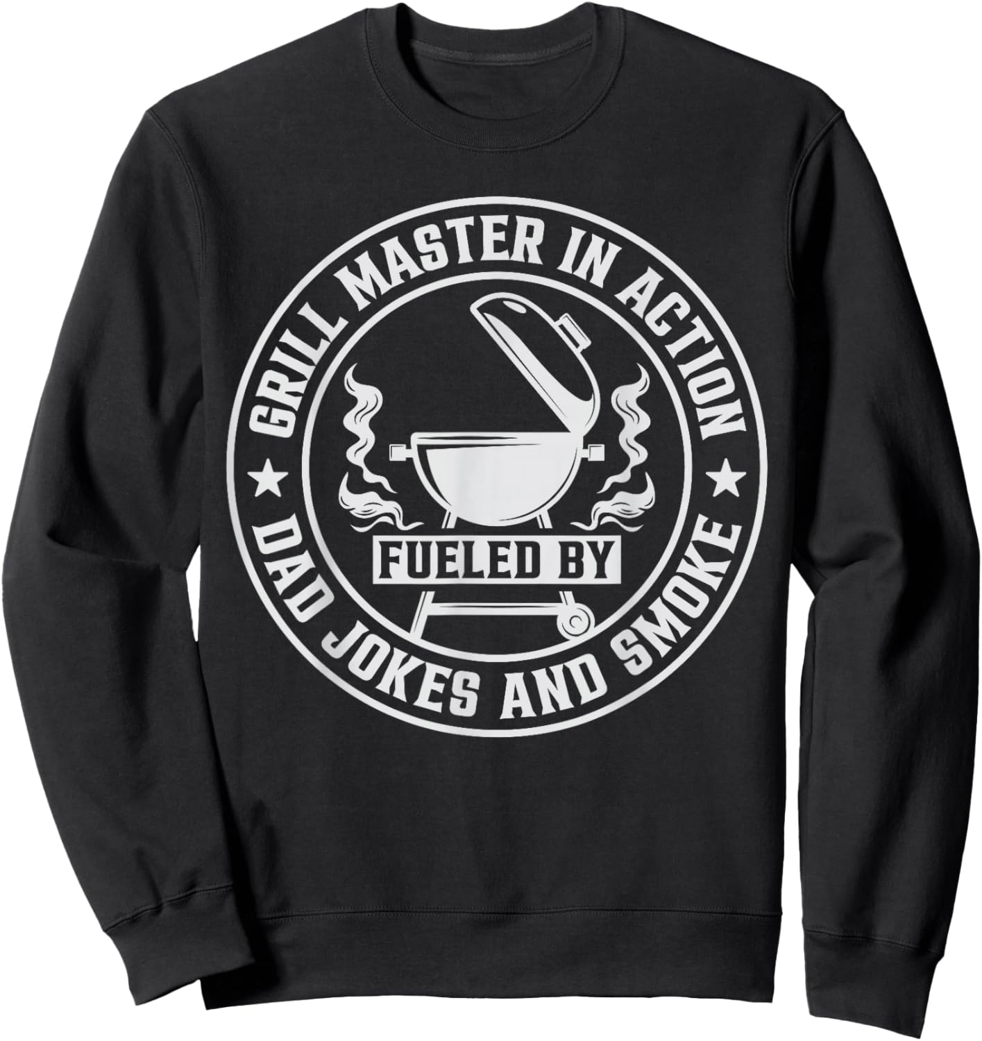 Barbecue Grill Love Dad Meat Smoker Funny BBQ Pit Master Men Sweatshirt - Sweatshirt | Black