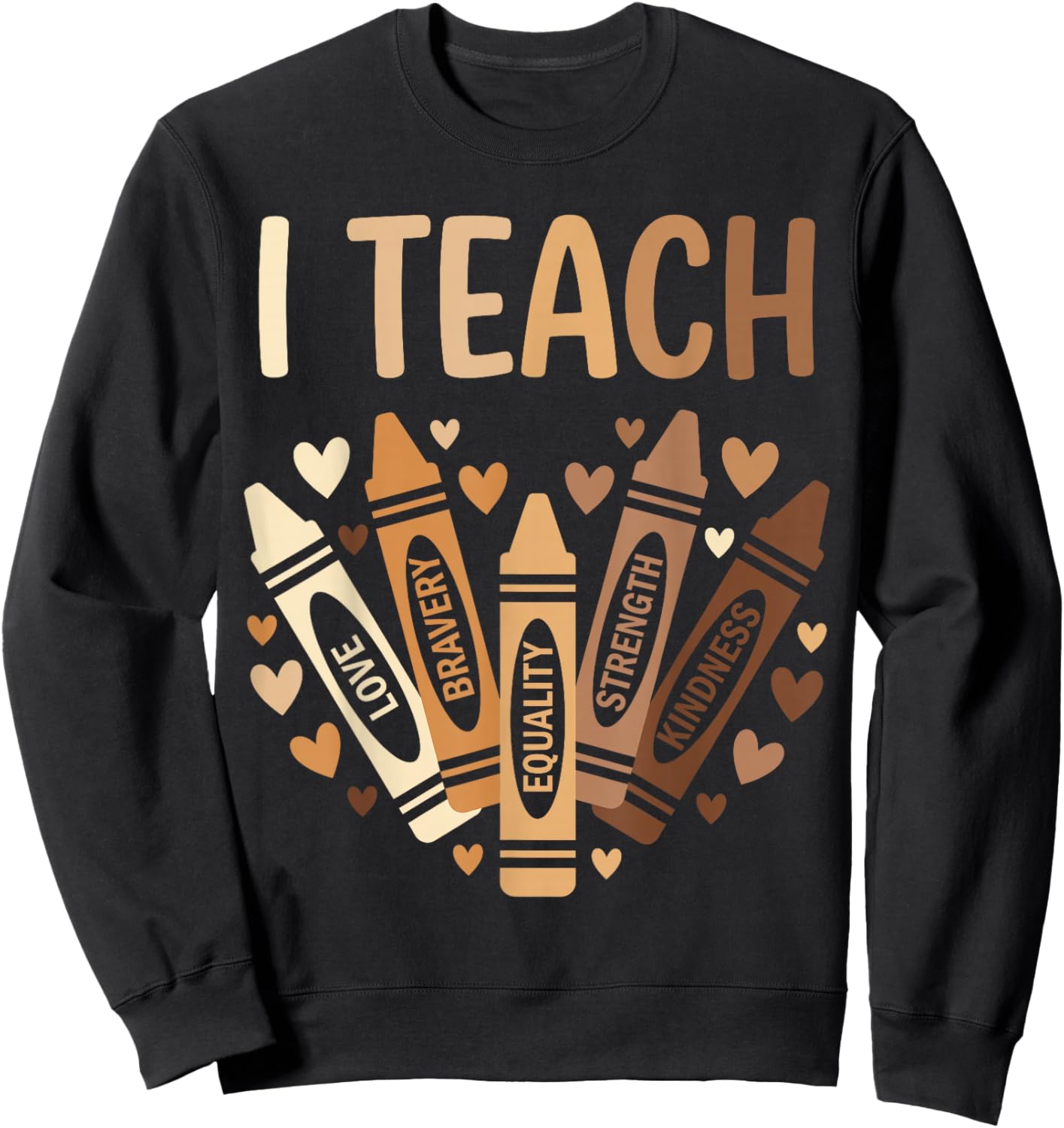 I Teach Black History Month Women Teacher Melanin African Sweatshirt - Sweatshirt | Black