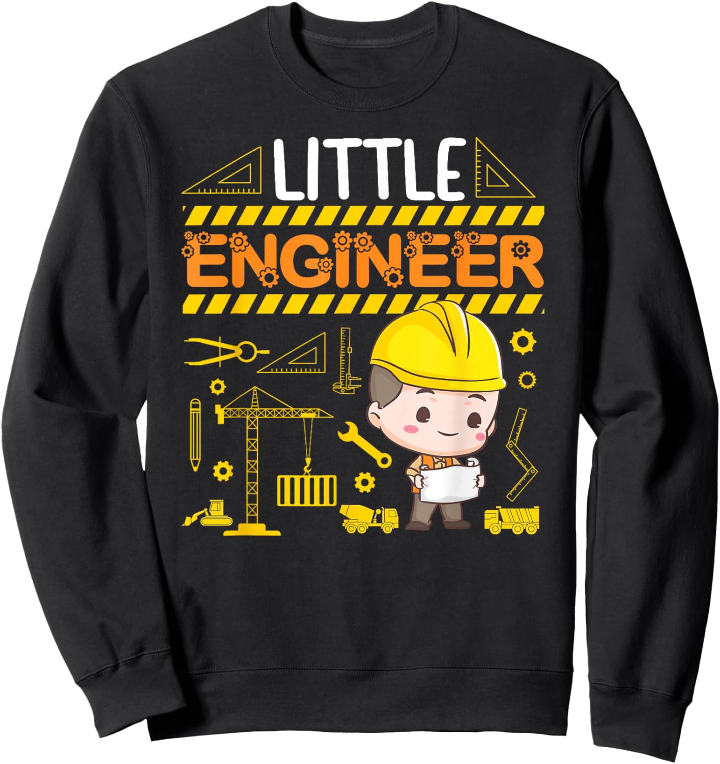 Little Engineer Future Engineer Boy Engineering Sweatshirt - Sweatshirt | Black