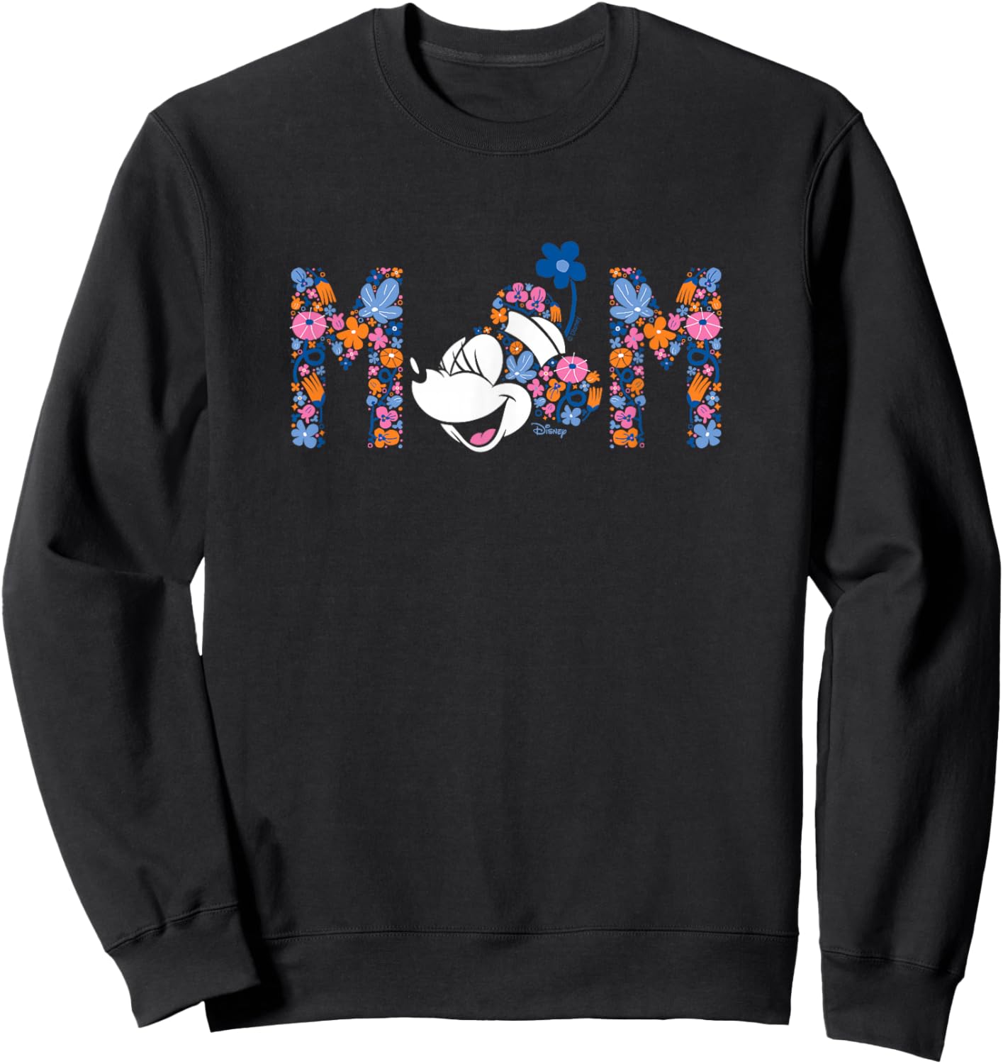 Minnie Mouse - Mom Florals Sweatshirt - Sweatshirt | Black
