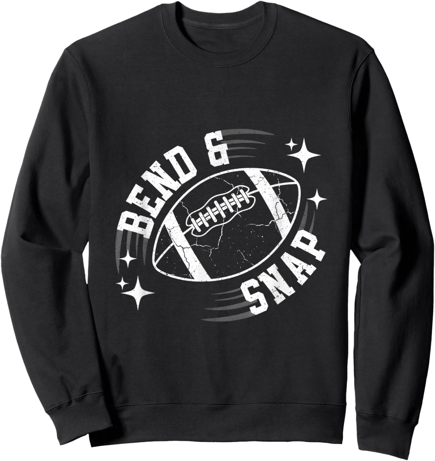Funny Touchdown Season Cute Bend and Snap Football Sweatshirt - Sweatshirt | Black