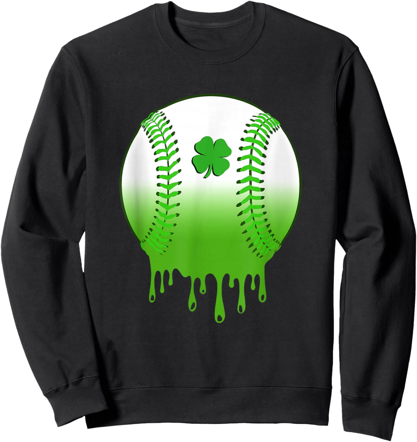 St Patricks Day Shamrock Baseball Irish Boys Kids Men Sweatshirt - Sweatshirt | Black