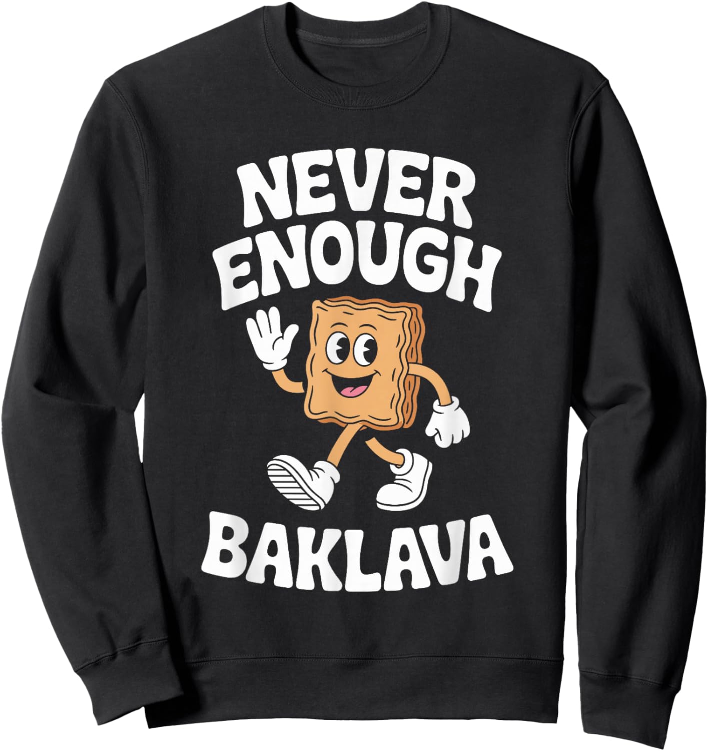 Funny Baklava Retro Sweatshirt - Sweatshirt | Black
