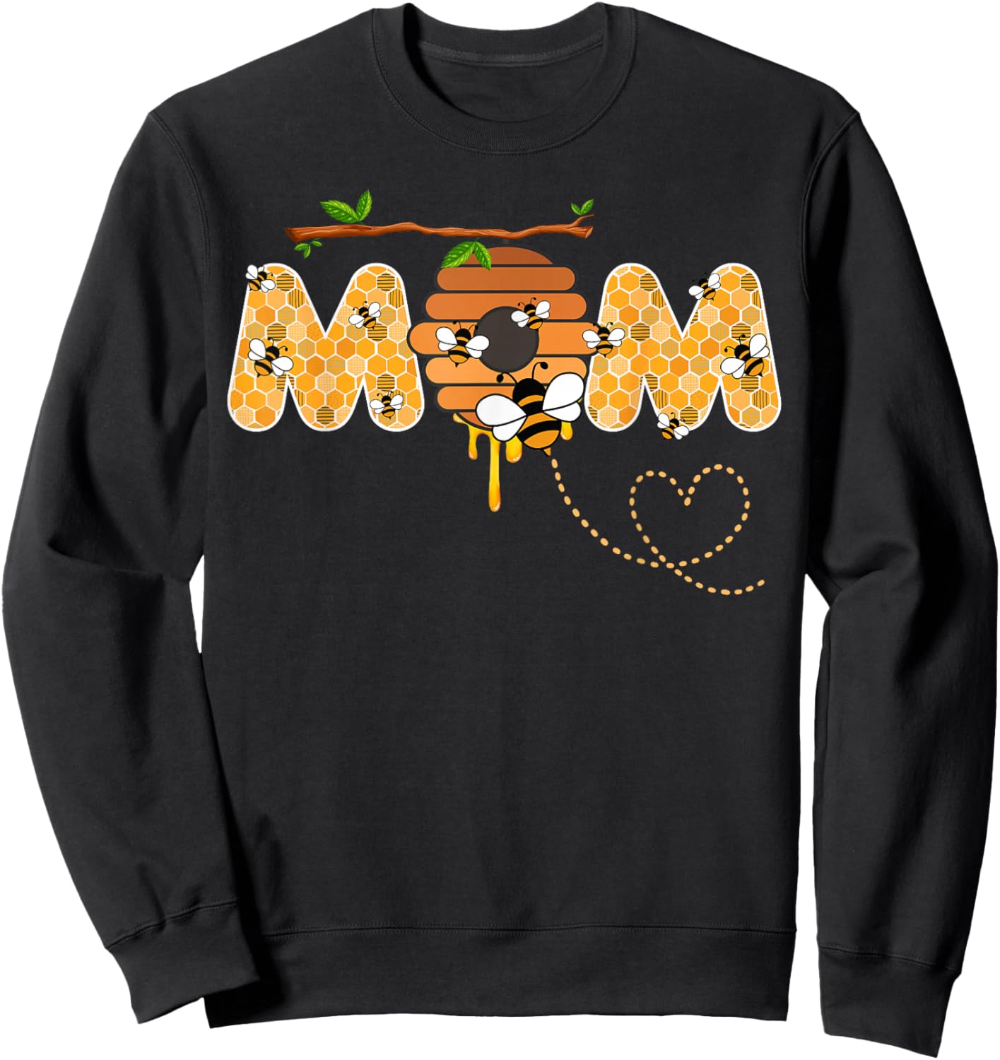 Mom Bee 1st Birthday Beekeeping Matching Family Sweatshirt - Sweatshirt | Black