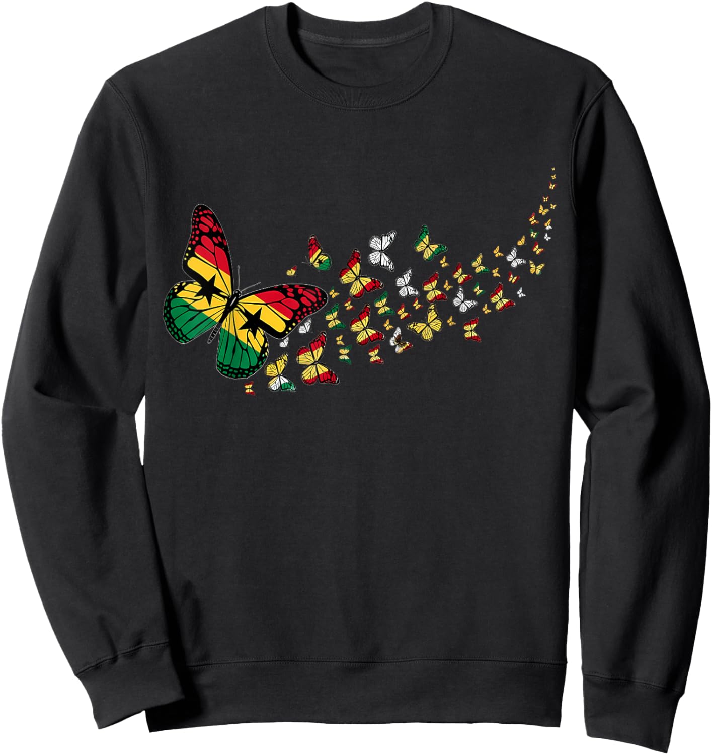 Ghana Flag Ghanese Pride Ghanaian Roots Sweatshirt - Sweatshirt | Black