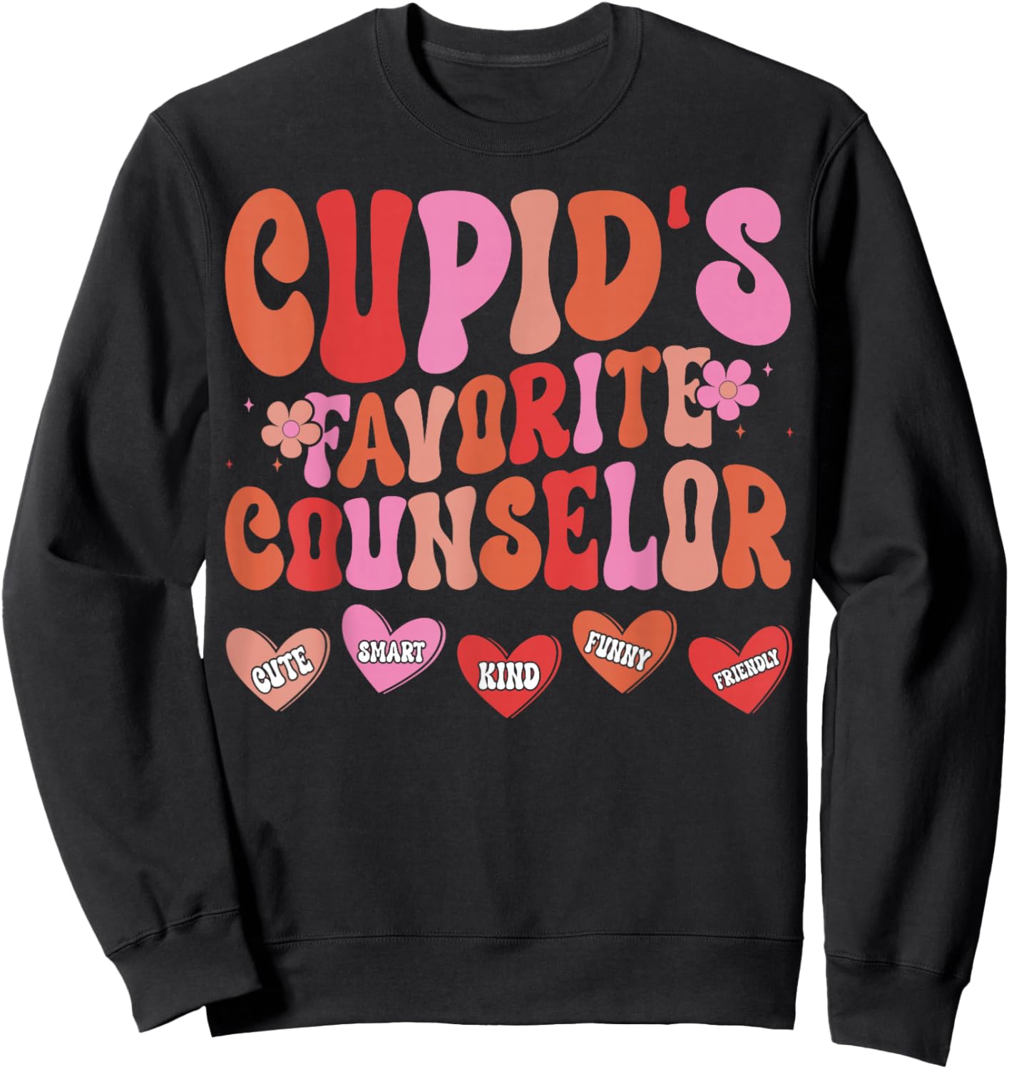Cupid's Favorite Counselor - Valentine’s Day Counseling Sweatshirt - Sweatshirt | Black