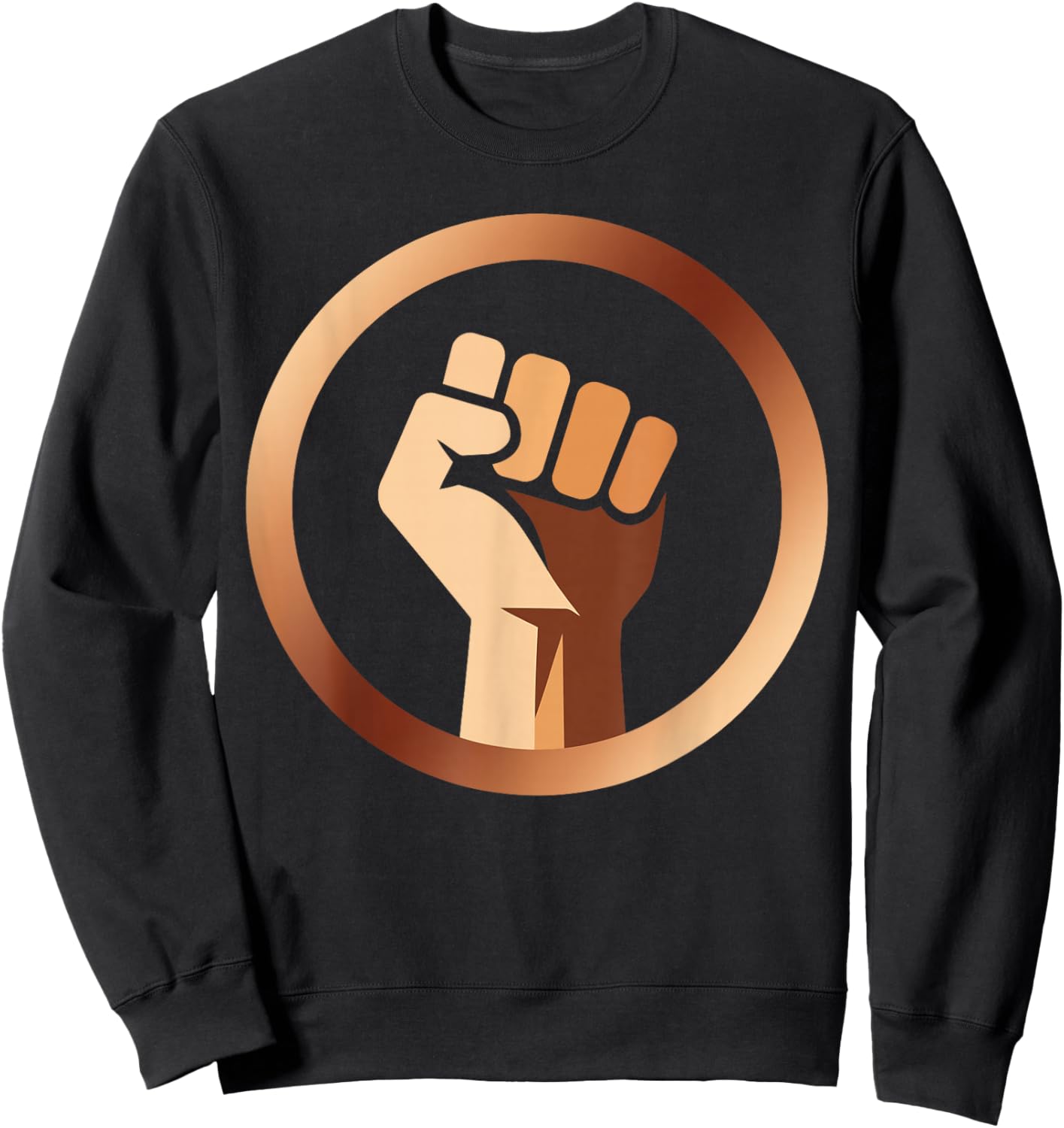 Melanin Fist Black History Month Afro American African Pride Sweatshirt - Sweatshirt | Black
