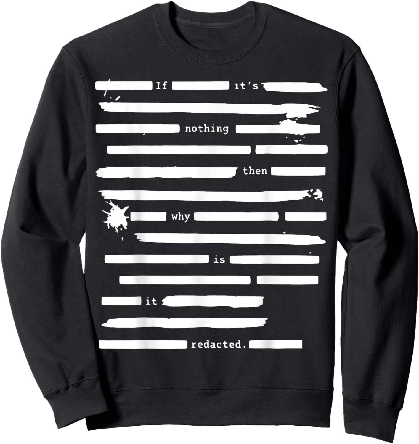 Censored Documents United States of America Sweatshirt - Sweatshirt | Black
