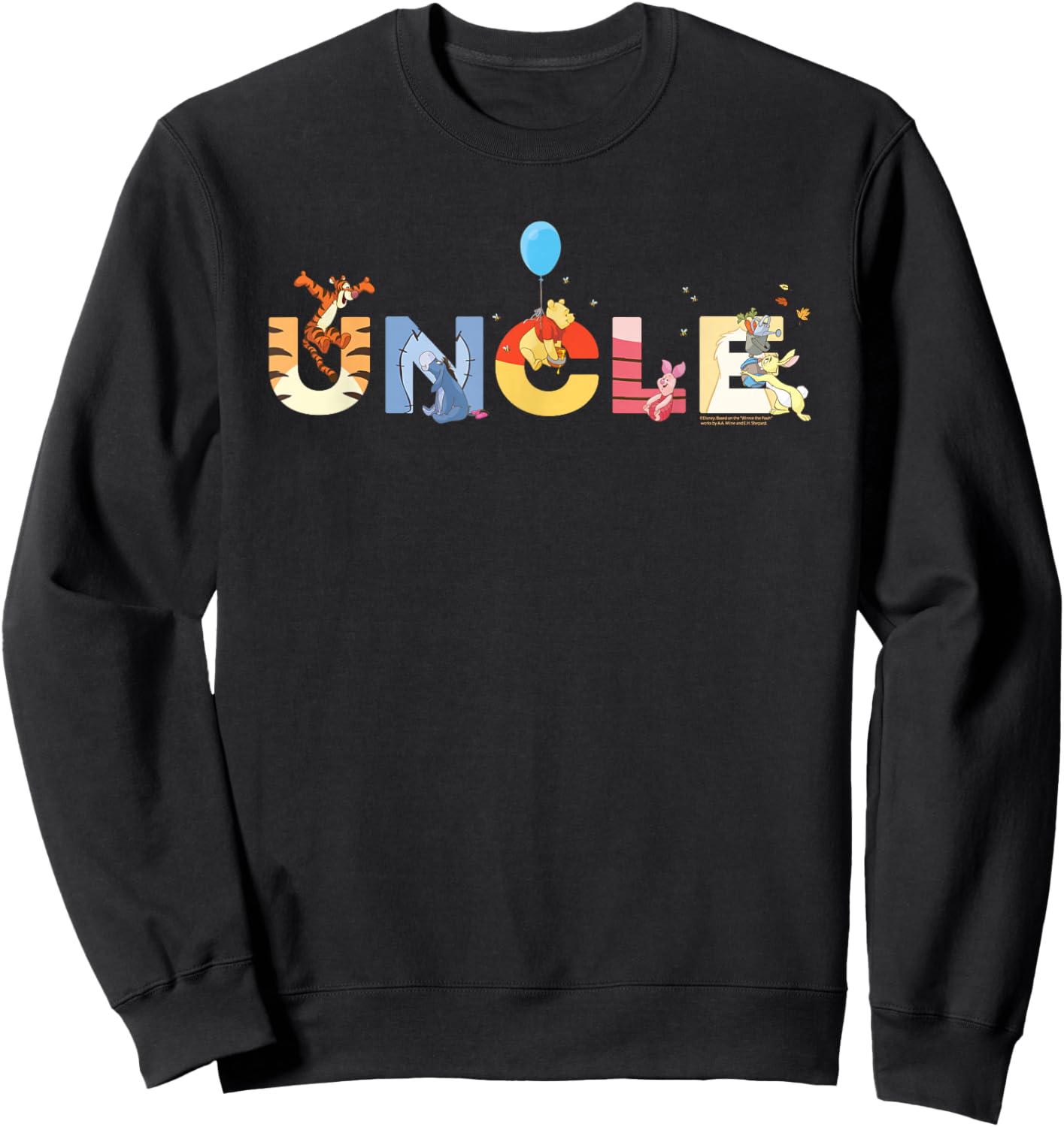 Disney Winnie The Pooh & Friends Uncle Family Disney Trip Sweatshirt - Sweatshirt | Black