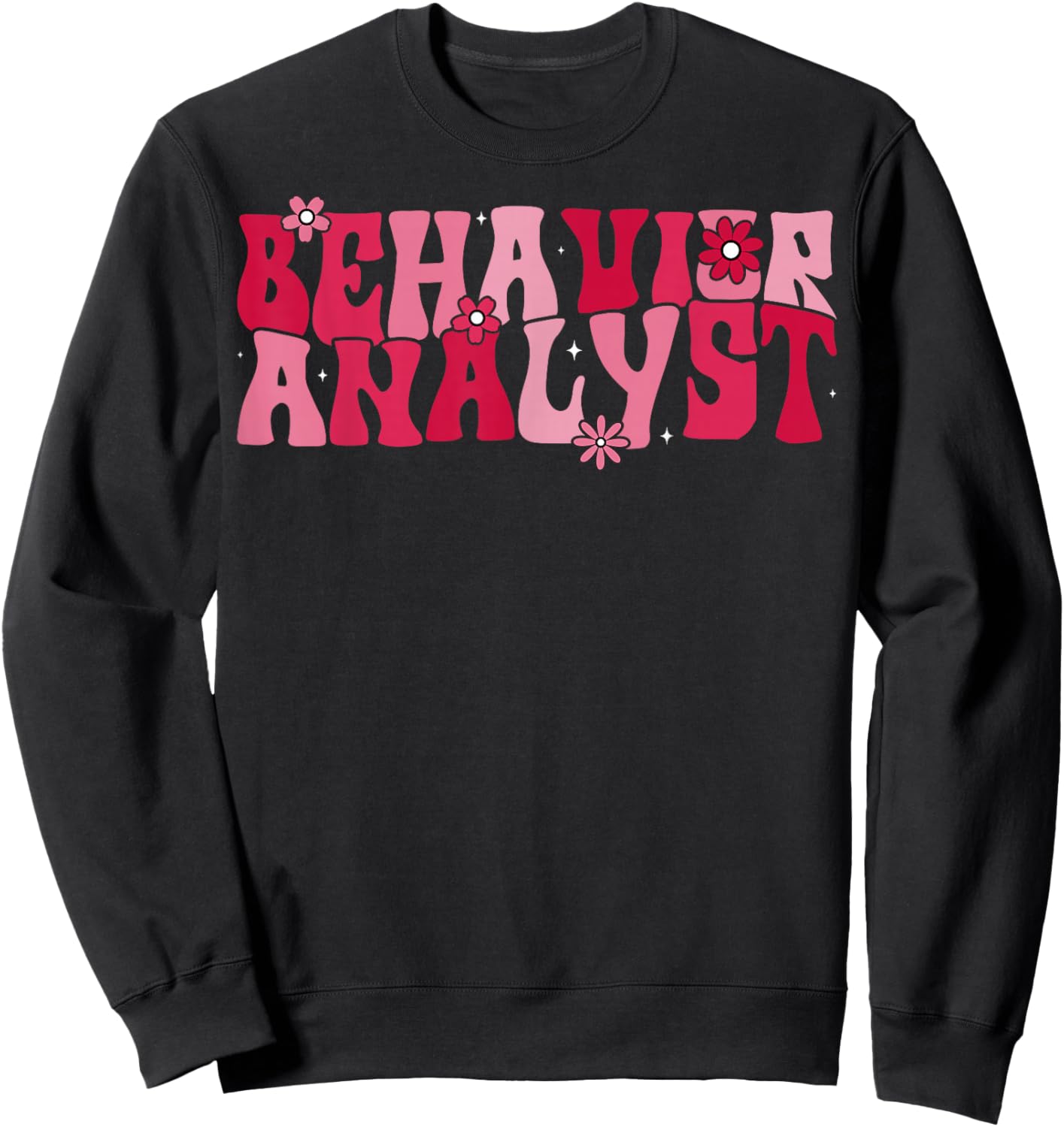 ABA Therapist Couple Valentine's Day Behavior Analyst Sweatshirt - Sweatshirt | Black