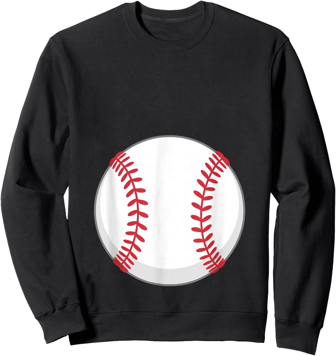 Baseball Baby Bump Pregnancy Sweatshirt - Sweatshirt | Black