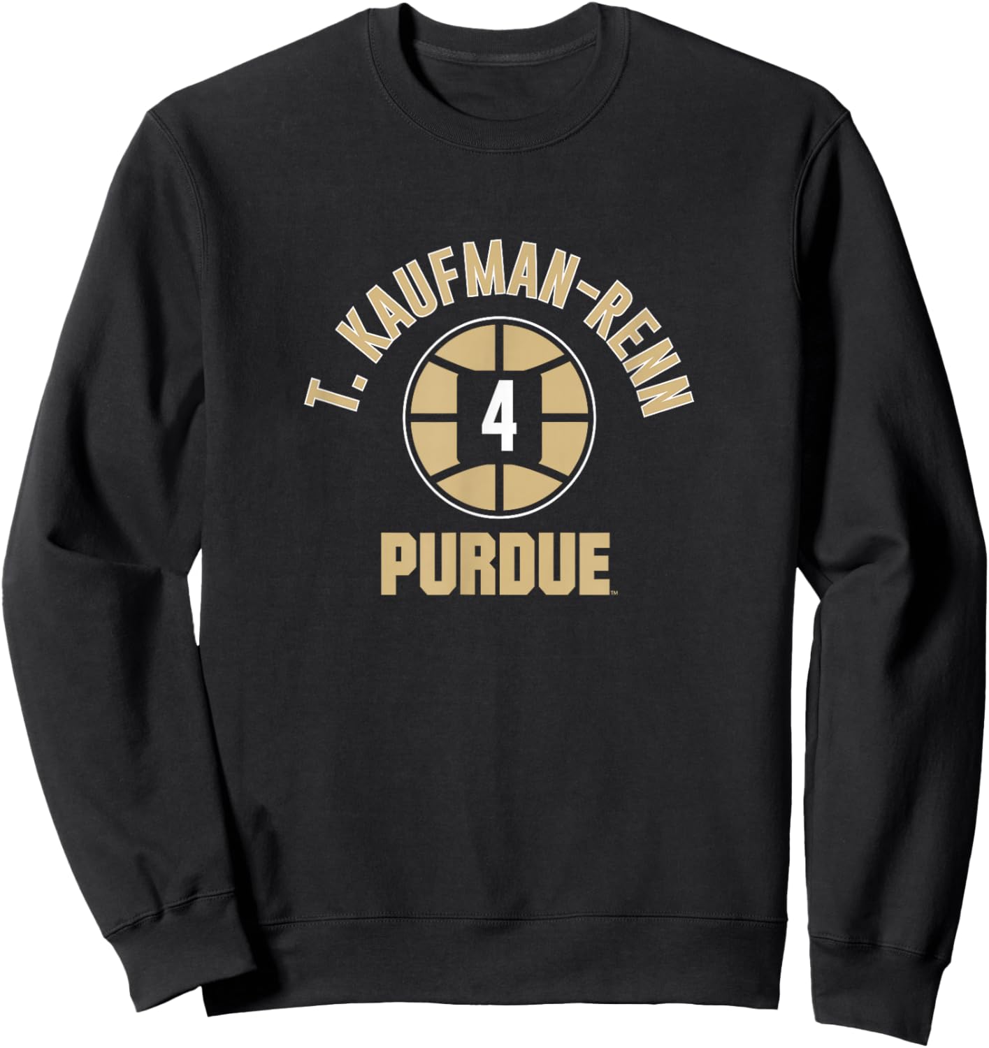 Purdue Basketball: Trey Kaufman-Renn Name Number Ball Sweatshirt - Sweatshirt | Black