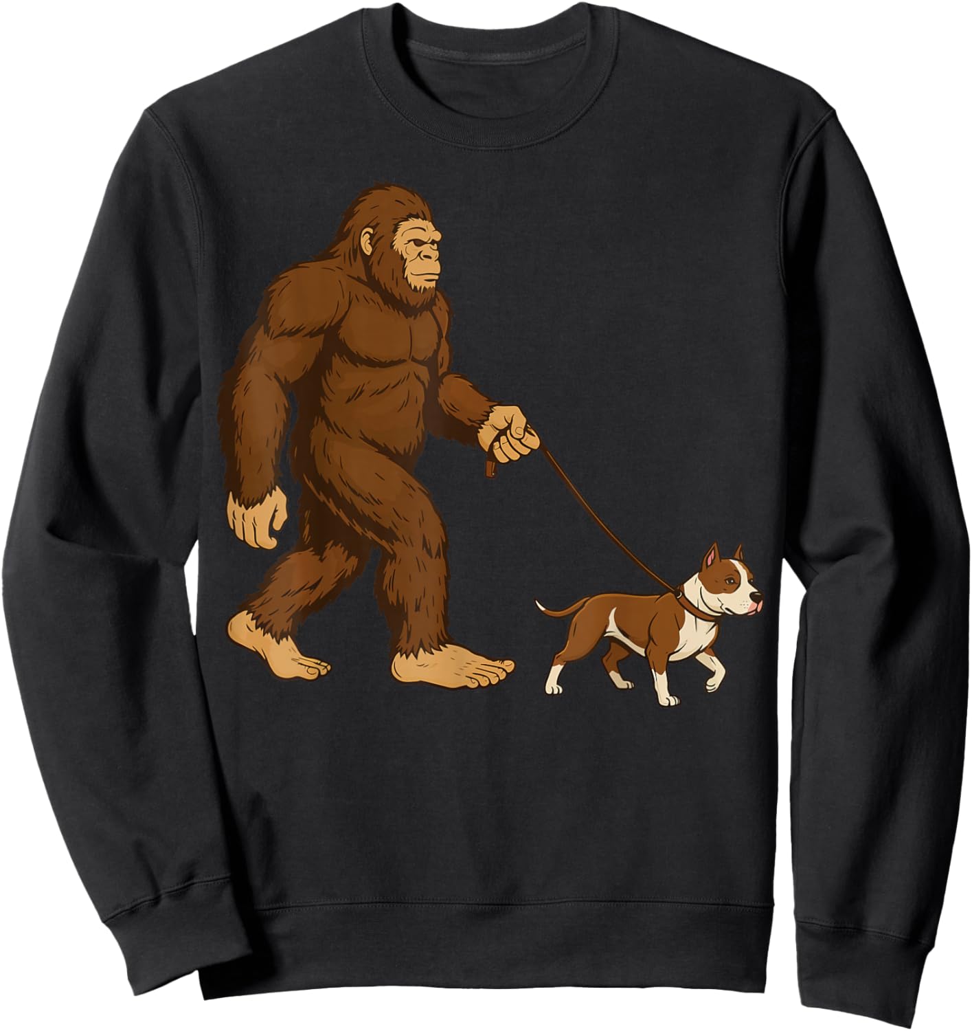 Bigfoot Pit Bull Retro Pitbull Sweatshirt - Sweatshirt | Black