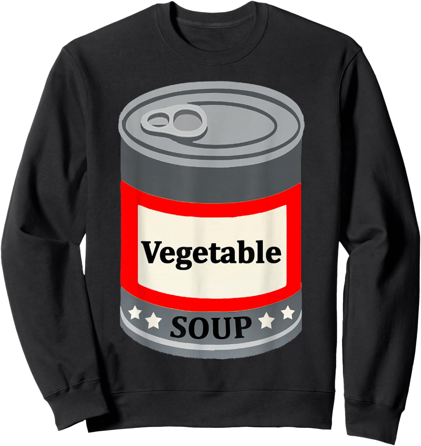Vegetable Canned Soup Last Minute Fun Easy Halloween Costume Sweatshirt - Sweatshirt | Black