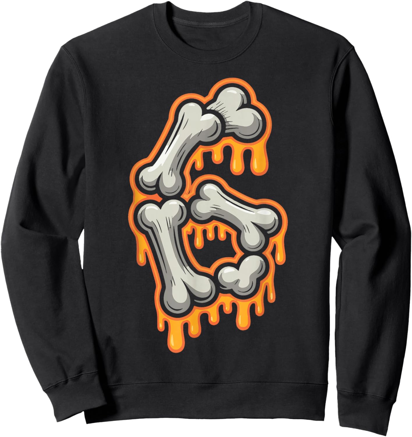 Six Seven Meme Skeleton 6 7 Halloween Costume for Couples Sweatshirt - Sweatshirt | Black