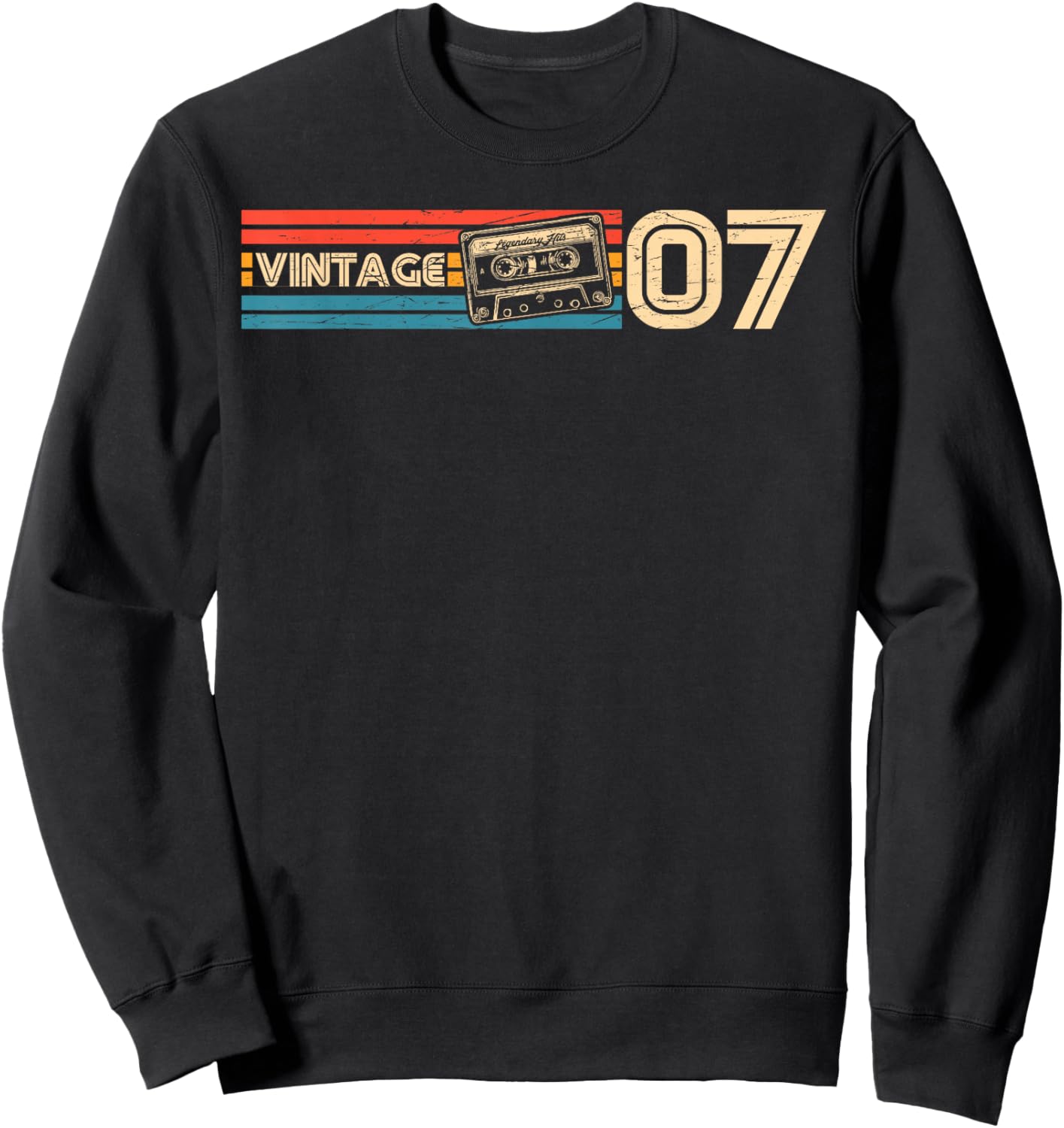 19th Birthday Retro Vintage 2007 Men Women Sweatshirt - Sweatshirt | Black